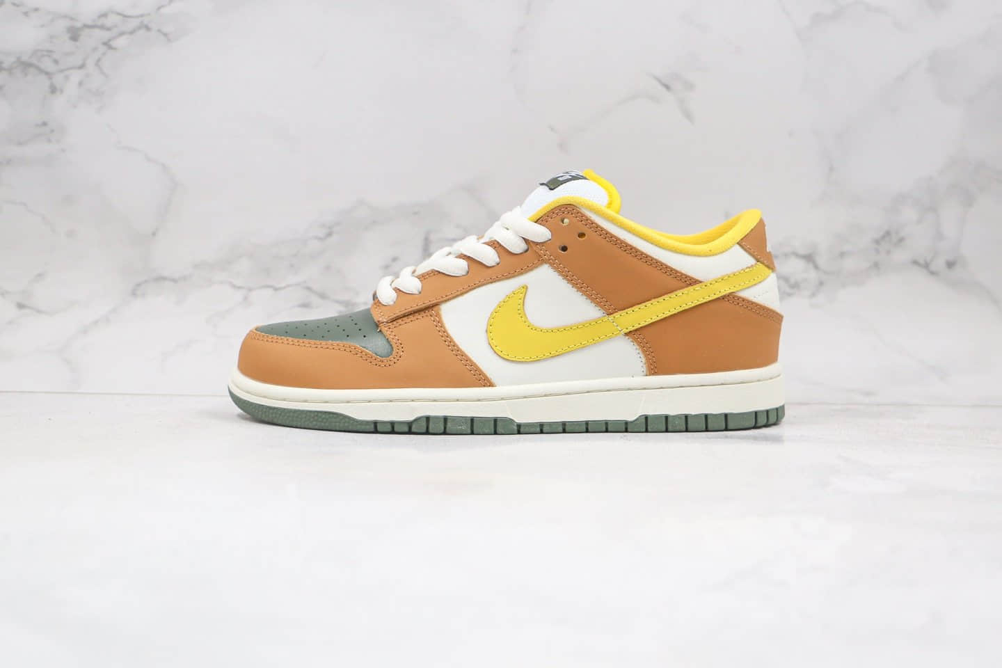 耐克Nike Dunk SB LOW EclipseNK Dunk SB LOW Eclipse纯原版本低帮SB DUNK蒸汽机棕黄白色板鞋内置Zoom气垫原盒原标 (ID:59609) - 图片1