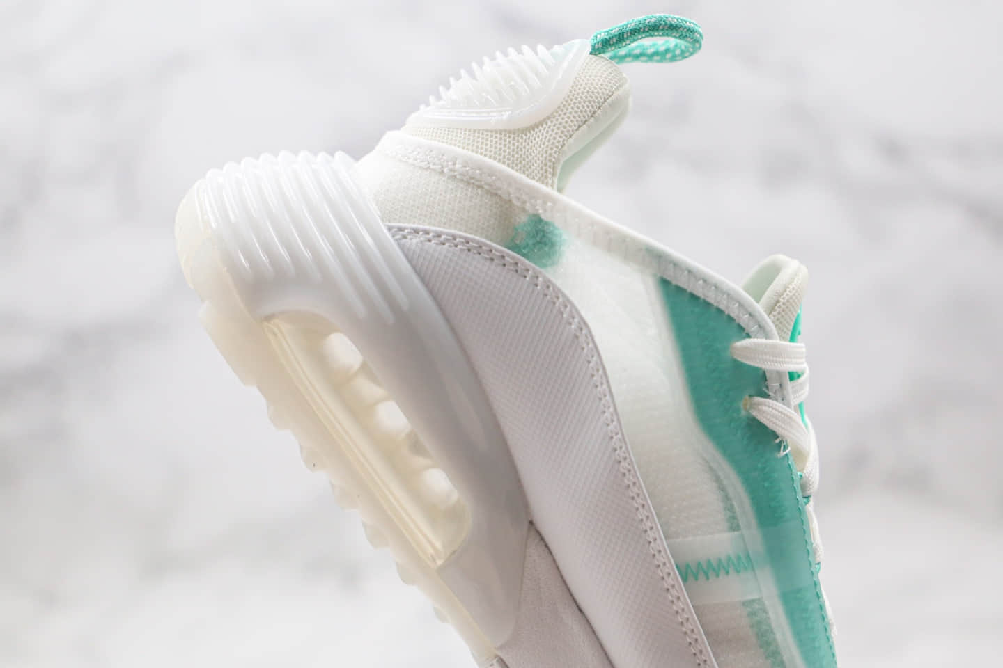 耐克Nike Air Max 2090纯原版本半掌气垫慢跑鞋Max2090白绿色内置真小潘气垫 货号:CK2612-101