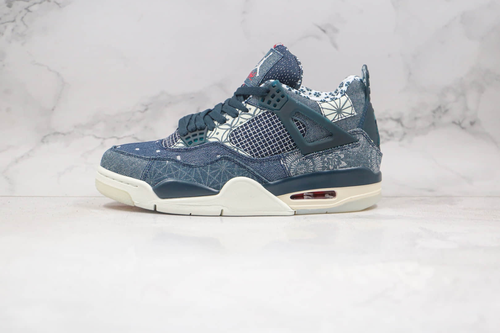 耐克Nike Air Jordan 4 Retro SE Sashiko纯原版本刺子绣日本鸳鸯拼接牛仔AJ4篮球鞋原档案数据开发 (ID:59851) - 图片1