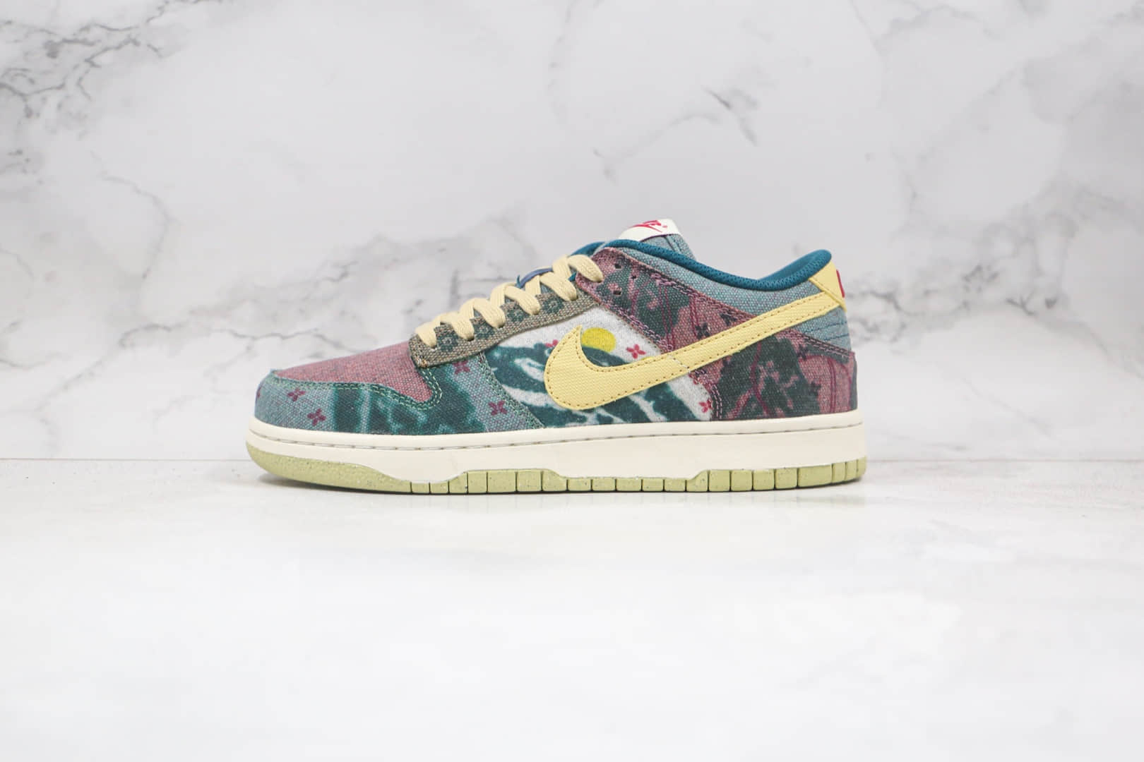 耐克Nike SB Dunk Low Lemon Wash纯原版本低帮SB DUNK扎染印花拼色水洗丹宁板鞋原档案数据开发原盒原标 (ID:59948) - 图片1