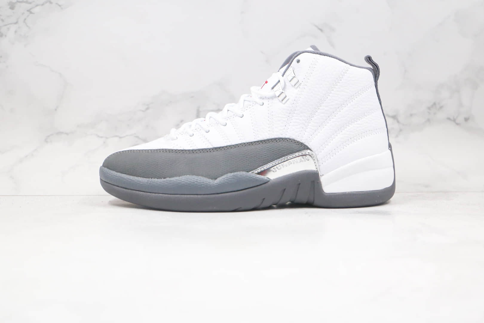 乔丹Air Jordan 12 Dark Grey纯原版本高帮AJ12白灰色篮球鞋内置碳板气垫支持实战 货号:130690-160