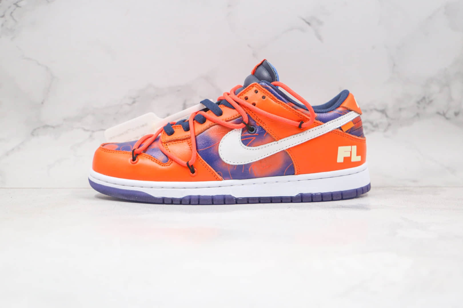 耐克Nike SB Dunk x OFF-WHITE联名款纯原版本低帮SB DUNK蓝橙色板鞋原档案数据开发原盒原标 (ID:60114) - 图片1