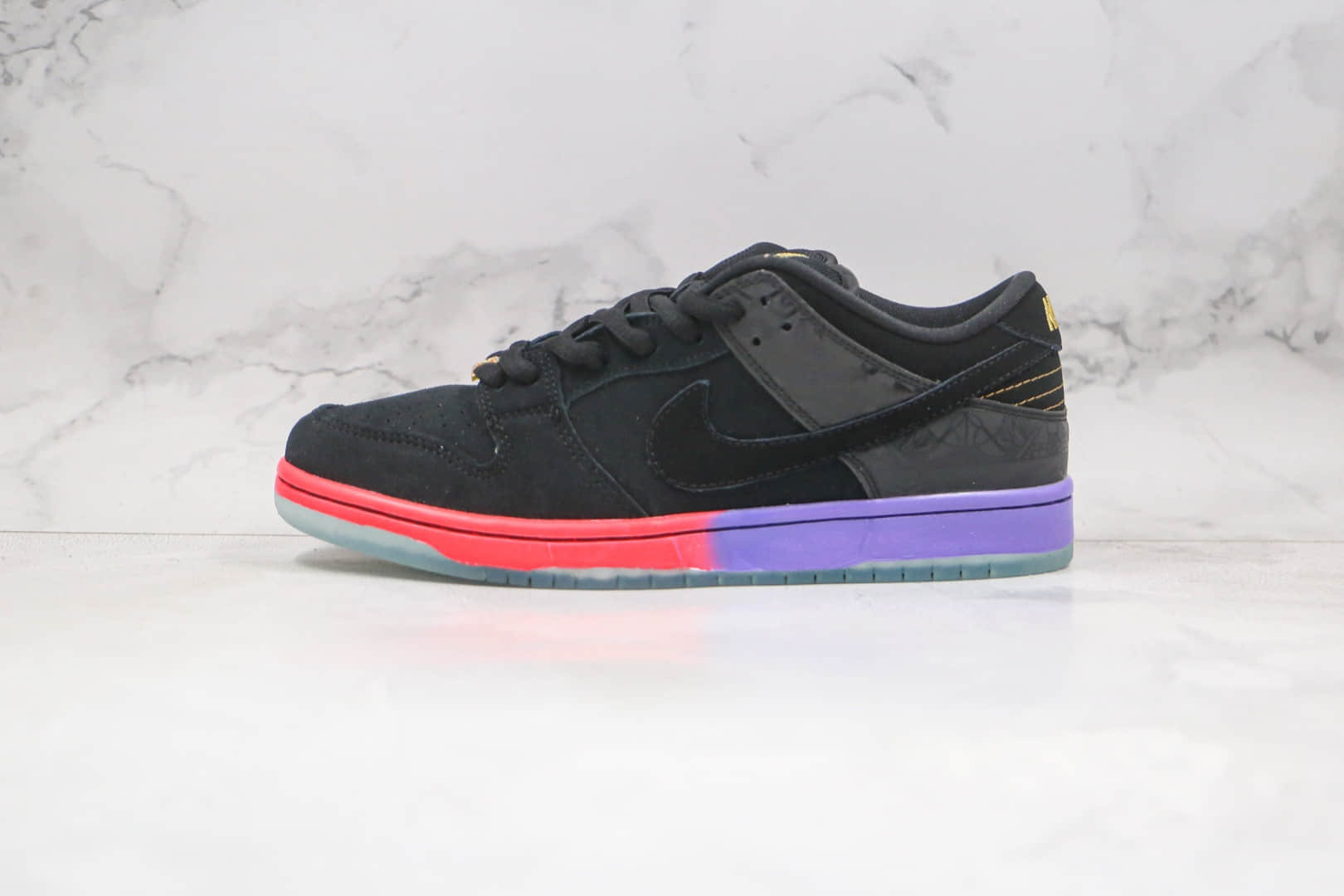 耐克Nike SB Dunk Low纯原版本低帮SB DUNK麂皮红紫渐变板鞋原盒原标正确加厚鞋舌 (ID:60130) - 图片1