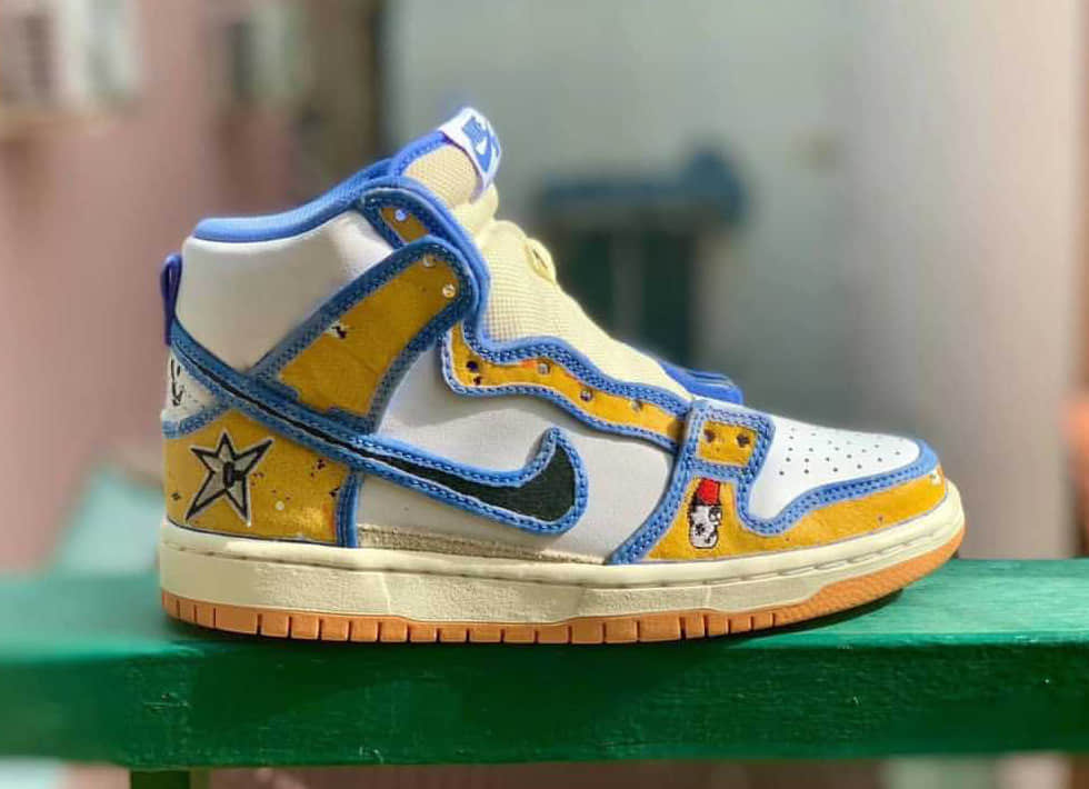 刮刮乐设计!这双Carpet Company x Nike SB Dunk High细节也太丰富了! 货号:CV1677-100