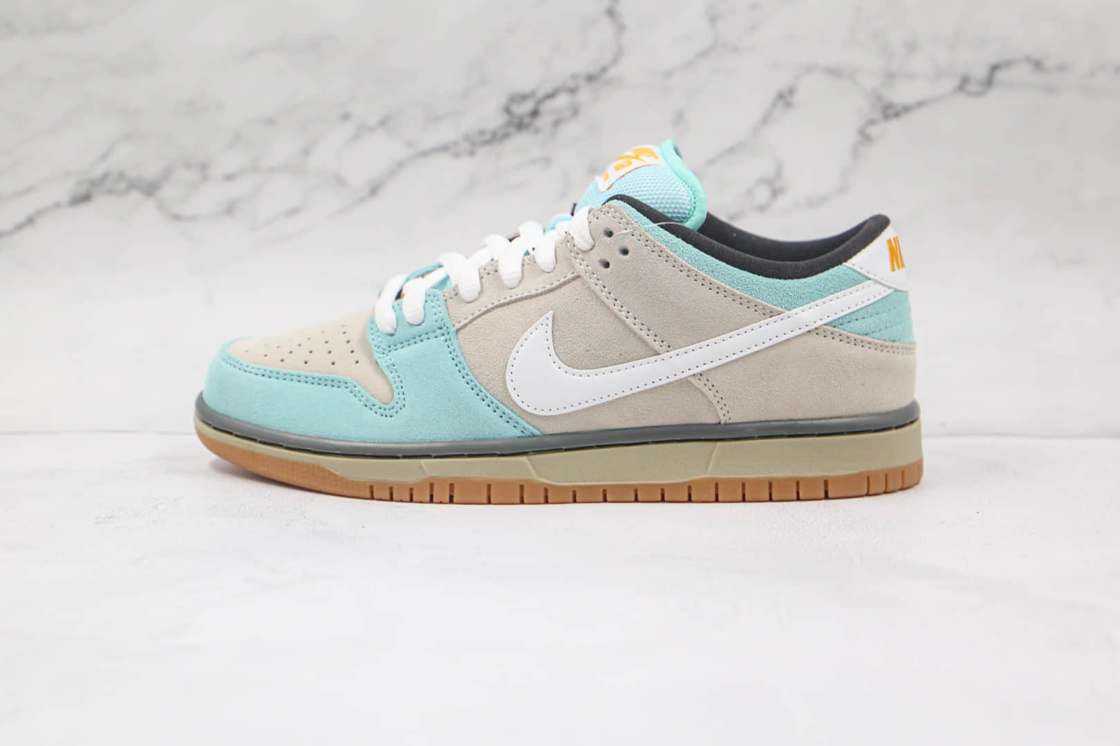 耐克Nike SB Dunk Low Gulf of Mexico x Plus Skate Shop纯原版本低帮SB DUNK墨西哥湾灰蓝拼接板鞋内置气垫原盒原标 (ID:61134) - 图片1