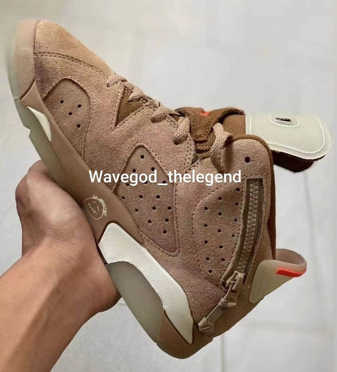 全新Travis Scott x AJ6最新实物释出!下一双天价神鞋? 货号:DH0690-200
