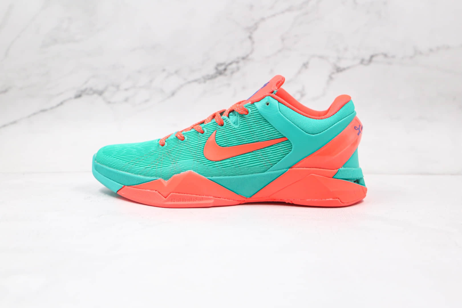 耐克Nike Zoom Kobe 7公司级版本科比7代巴塞罗那绿橙色实战篮球鞋内置气垫 (ID:61330) - 图片1