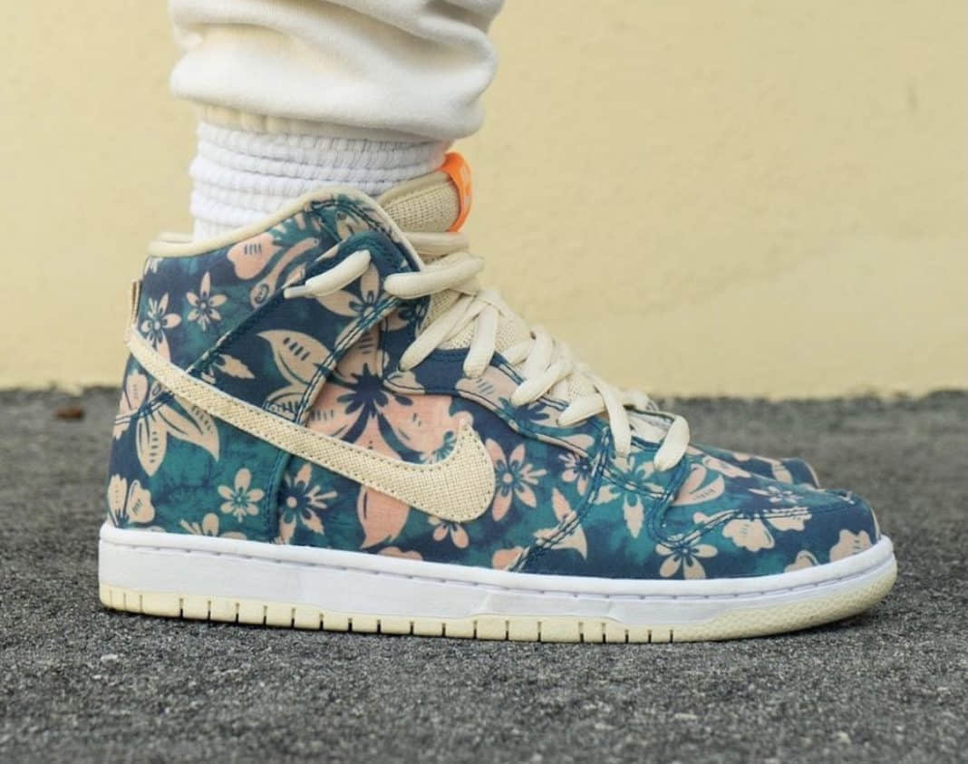 扎染+花卉装扮！全新“夏威夷” Nike SB Dunk High上脚惊艳！ (ID:61395) - 图片1