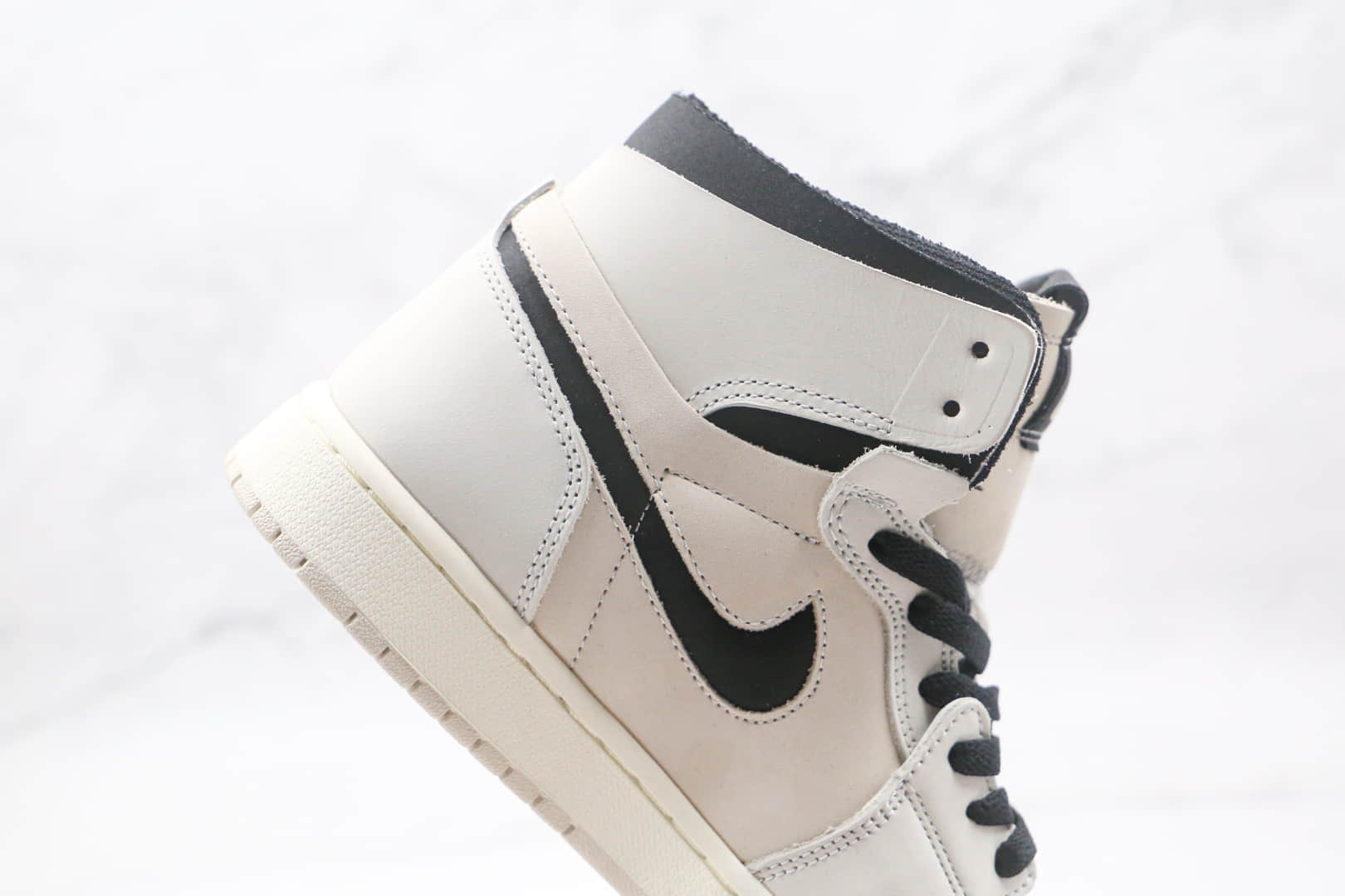 乔丹Air Jordan 1 Zoom Air CMFT Summit White纯原版本高帮AJ1米白珍珠奶茶板鞋正确后跟定型 货号：CT0979-601