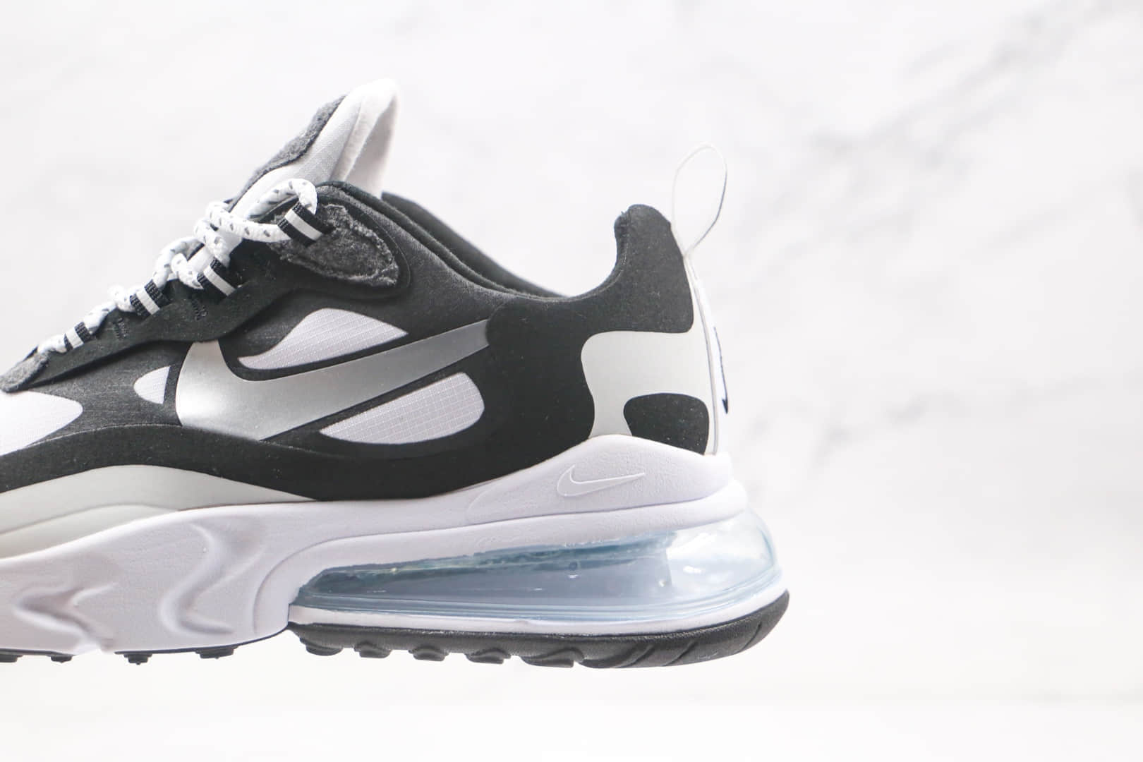 耐克Nike React Air Max 270V2纯原版本瑞亚半掌气垫Max270二代黑白气垫鞋真小潘气垫 货号:CQ4805-101