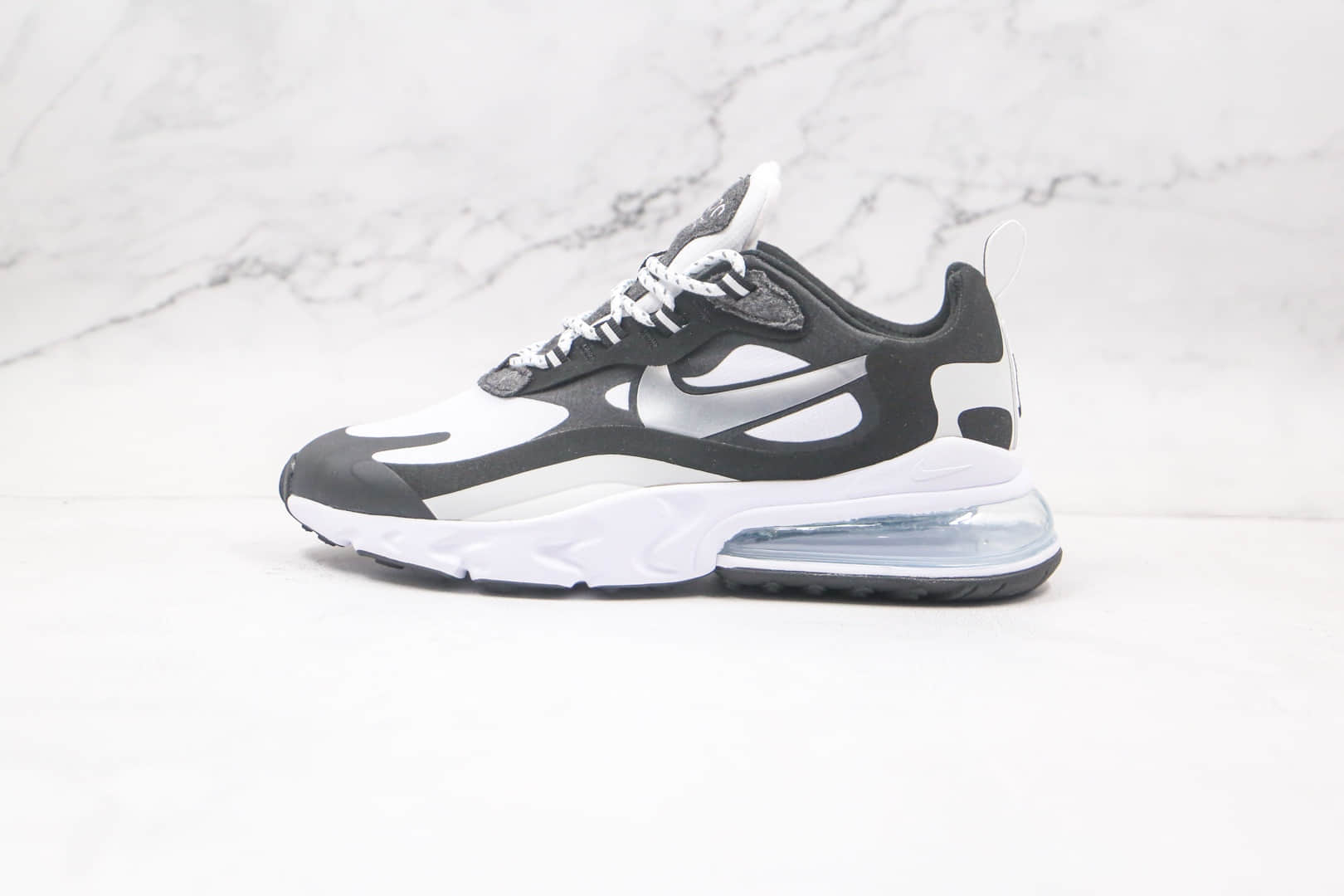 耐克Nike React Air Max 270V2纯原版本瑞亚半掌气垫Max270二代黑白气垫鞋真小潘气垫 货号:CQ4805-101
