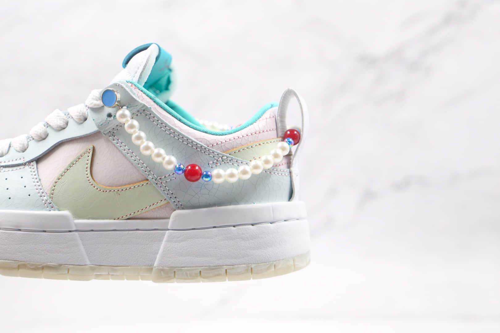 耐克Nike Dunk Low Disrupt纯原版本低帮DUNK刮刮乐紫禁城白绿宝石珍珠板鞋内置气垫 货号:DC3282-013