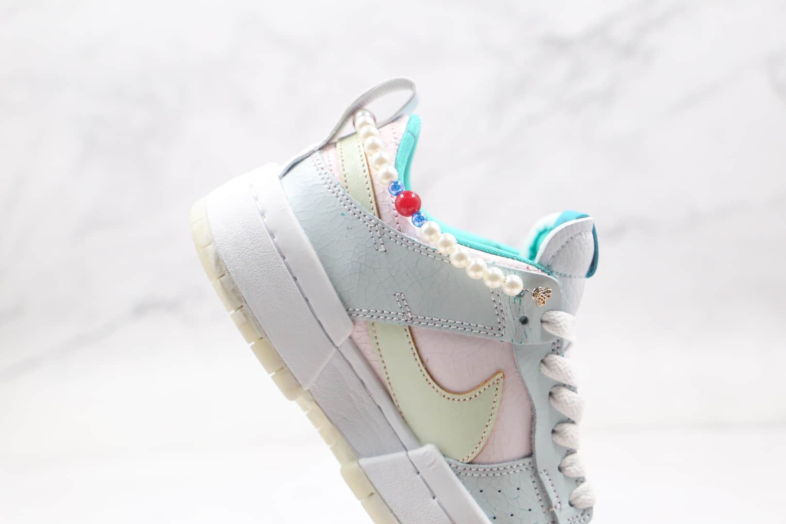 耐克Nike Dunk Low Disrupt纯原版本低帮DUNK刮刮乐紫禁城白绿宝石珍珠板鞋内置气垫 货号:DC3282-013