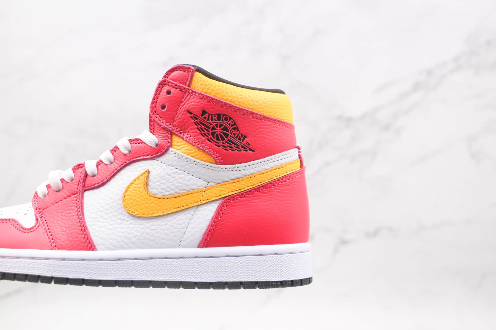 乔丹Air Jordan 1纯原版本高帮AJ1粉黄白篮球鞋原档案数据开发正确后跟定型 货号:555088-603