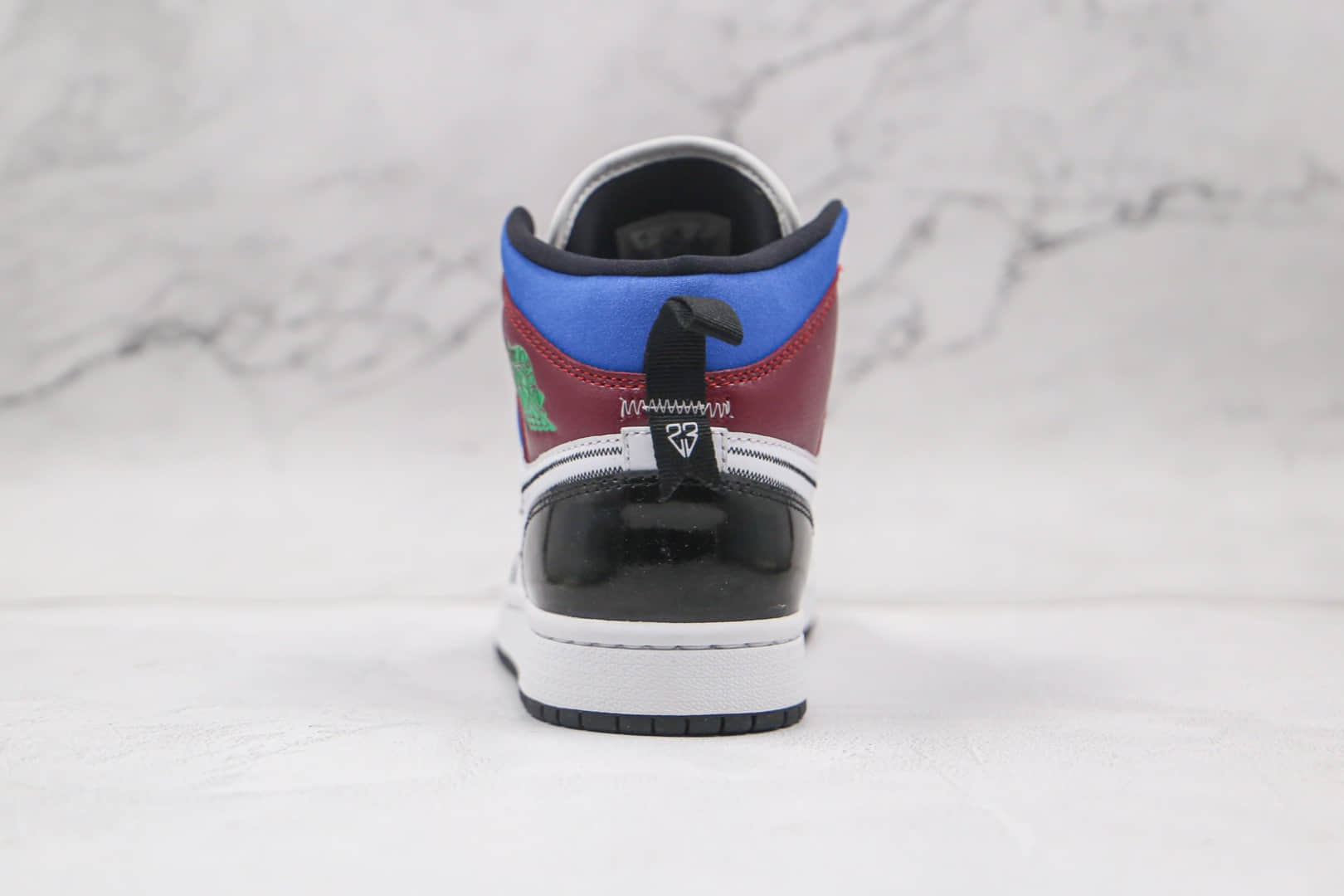 乔丹Air Jordan 1 Mid Multicolor纯原版本中帮AJ1彩色拼接篮球鞋正确后跟定型 货号:DB5454-001