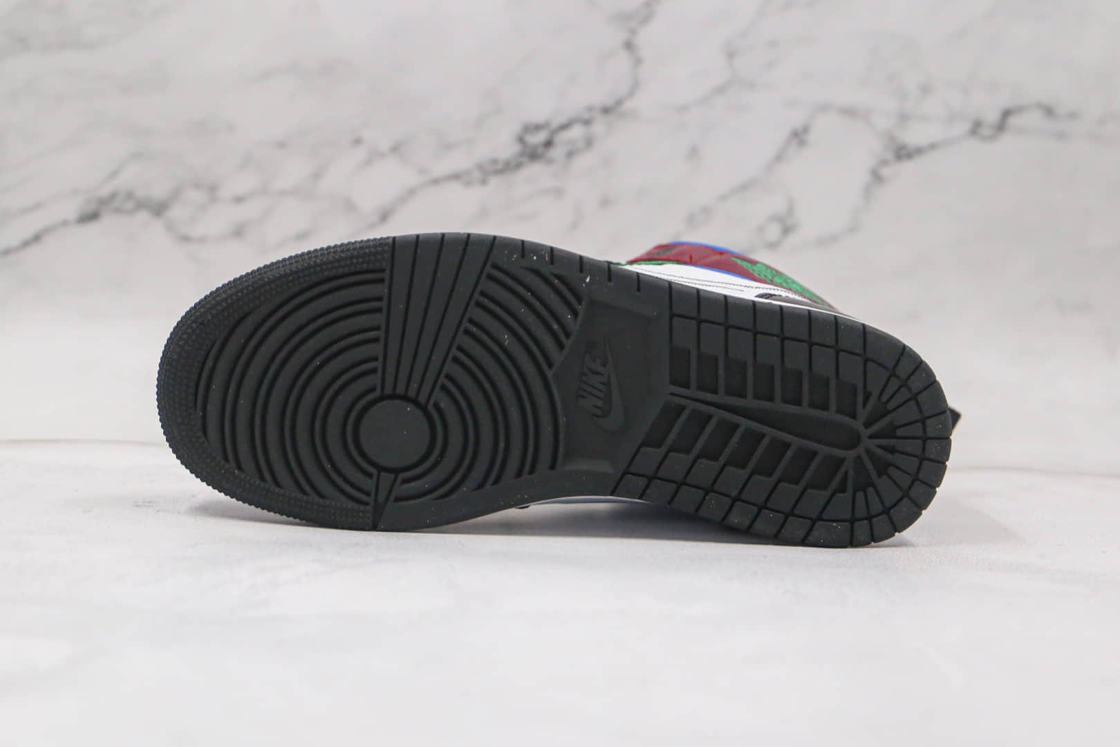 乔丹Air Jordan 1 Mid Multicolor纯原版本中帮AJ1彩色拼接篮球鞋正确后跟定型 货号:DB5454-001