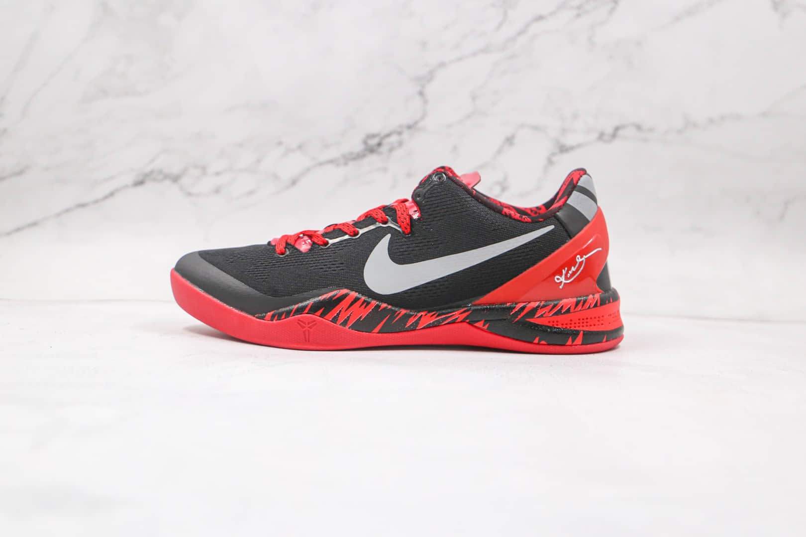 耐克Nike Kobe 8 System纯原版本科比8代黑红反光钩篮球鞋内置真实碳板气垫 货号:613959-002