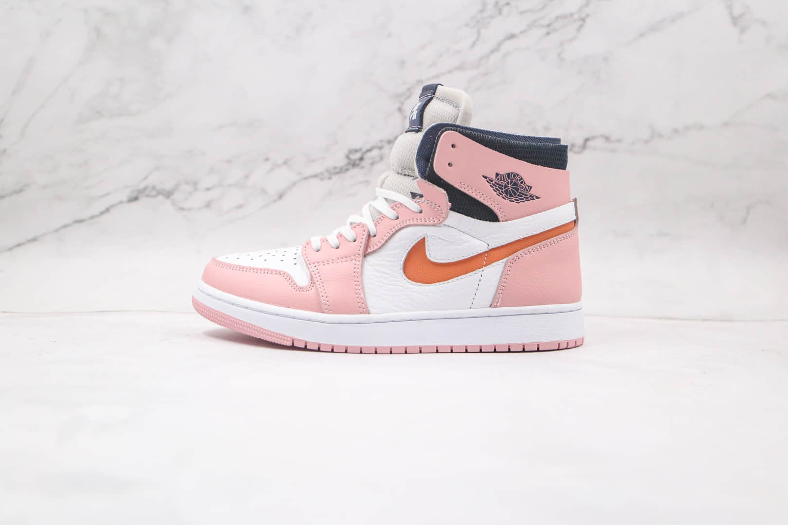 乔丹Air Jordan 1 Zoom Air CMFT纯原版本高帮AJ1粉红釉樱花粉板鞋内置Zoom气垫 (ID:62187) - 图片1