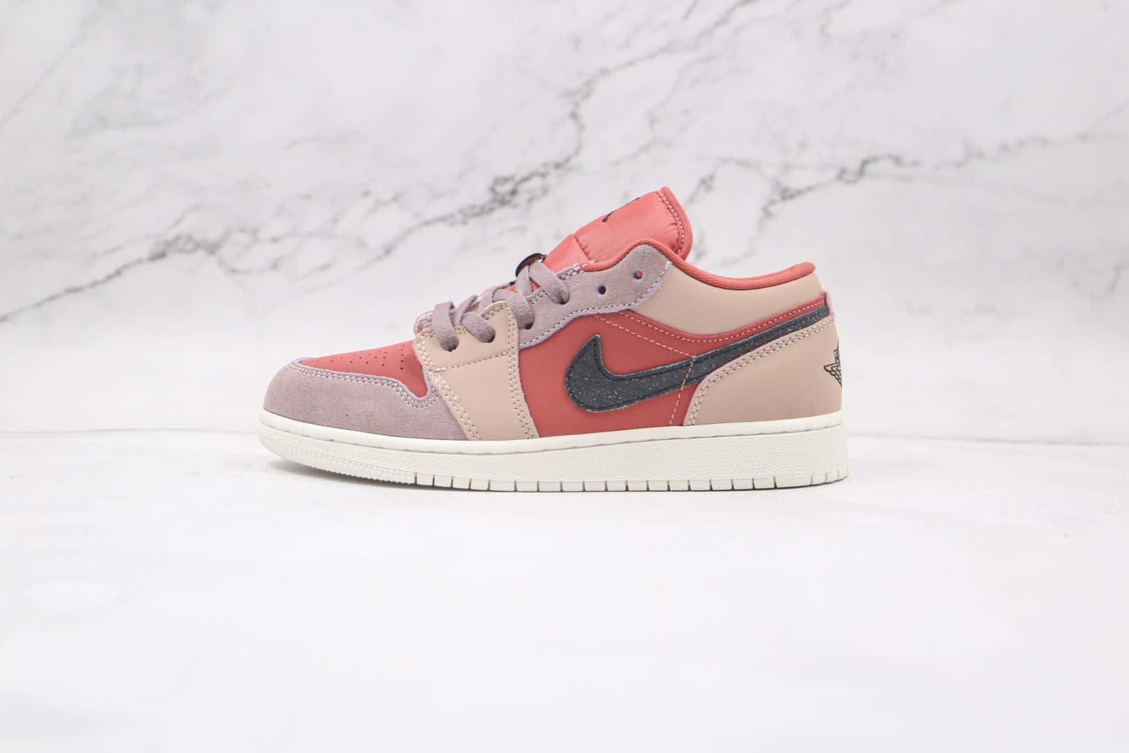 乔丹Air Jordan 1 Low Canyon Rust纯原版本低帮AJ1红豆奶茶红粉紫彩色拼接板鞋原楦头纸板打造 (ID:62243) - 图片1