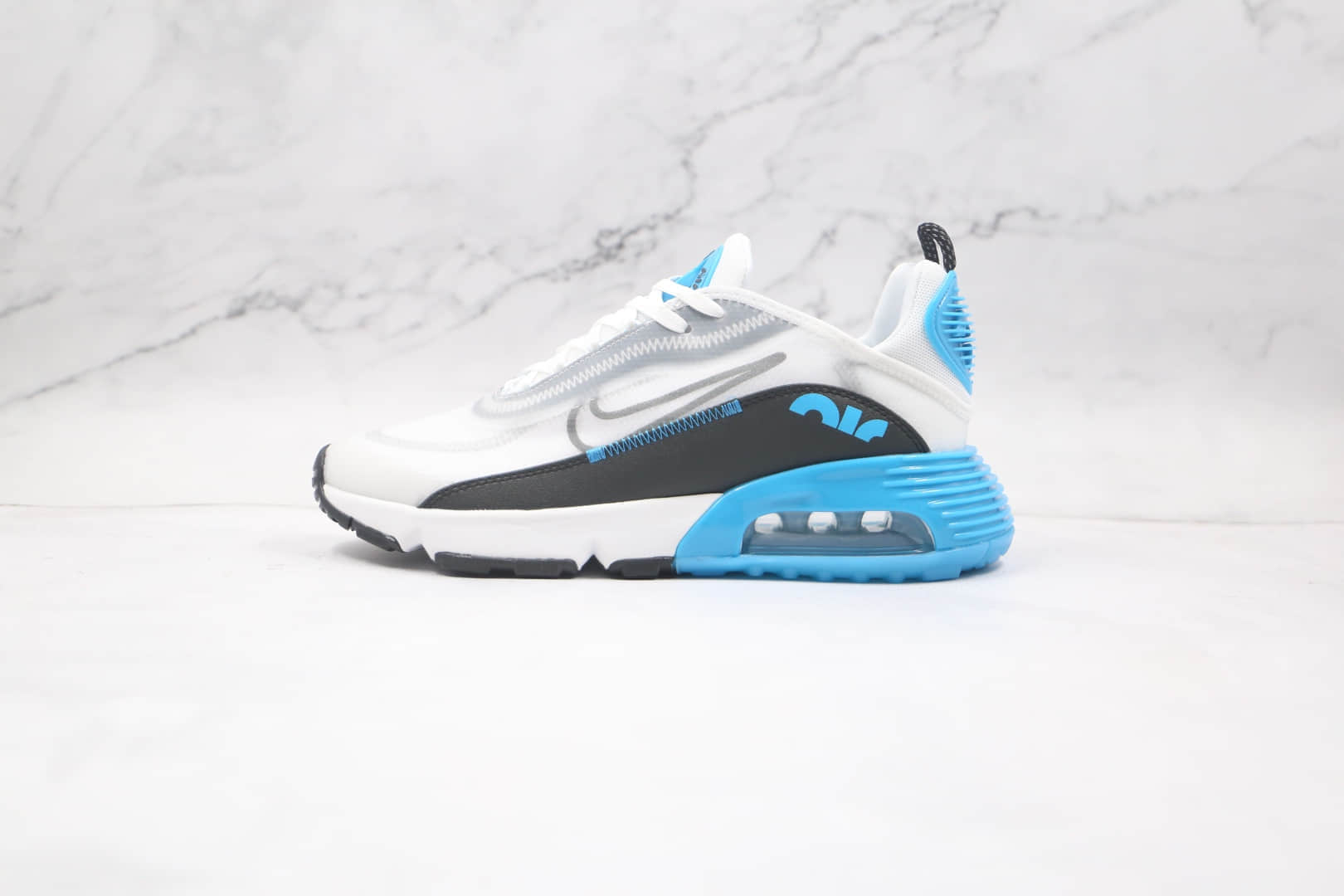 耐克Nike Air Max 2090纯原版本白蓝黑色Max2090气垫鞋原楦头纸板打造原鞋开模一比一 (ID:62319) - 图片1