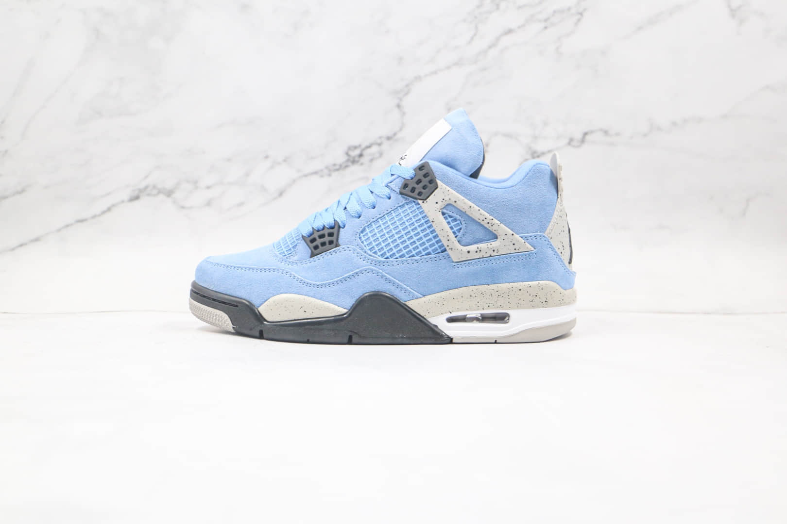 乔丹Air Jordan 4篮球鞋纯原版本AJ4大学蓝配色内置气垫正确鞋面材质 (ID:62327) - 图片1