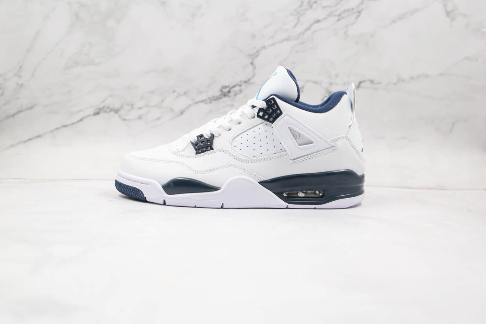 乔丹Air Jordan 4 Retro纯原版本哥伦比亚白蓝色AJ4篮球鞋原楦头纸板打造 (ID:62571) - 图片1