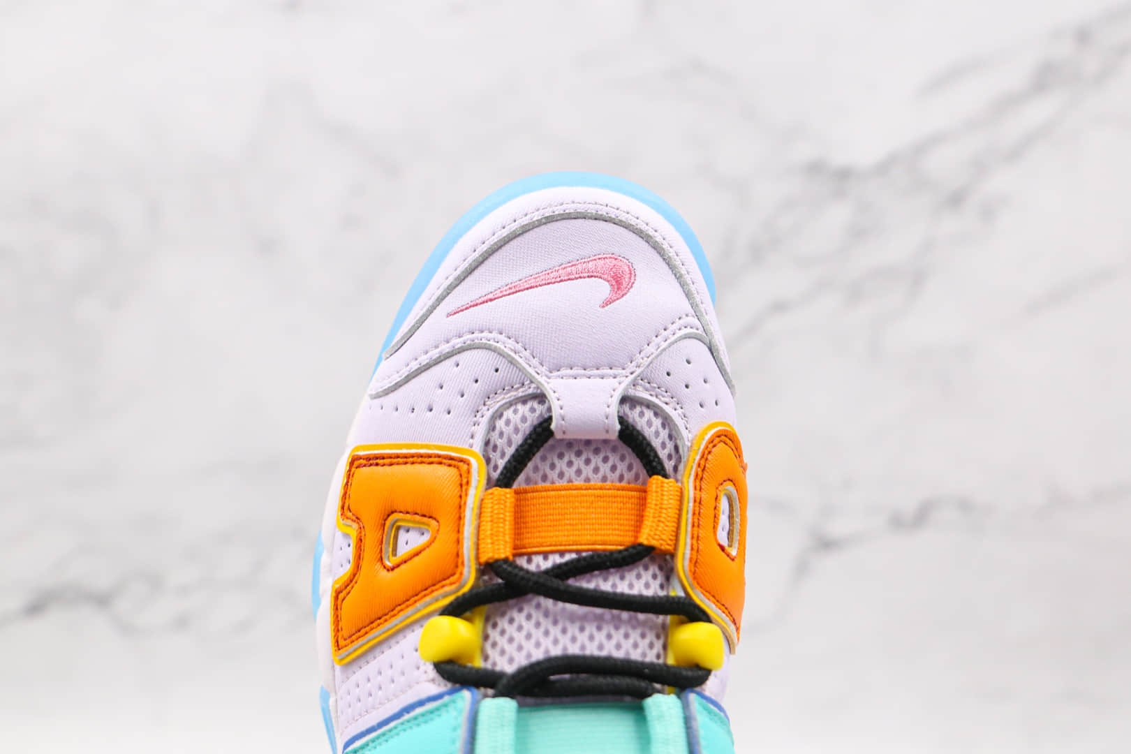 耐克Nike Air More Uptempo纯原版本白蓝橙紫色法国限定皮蓬篮球鞋原鞋开模一比一打造 货号:DH0624-500