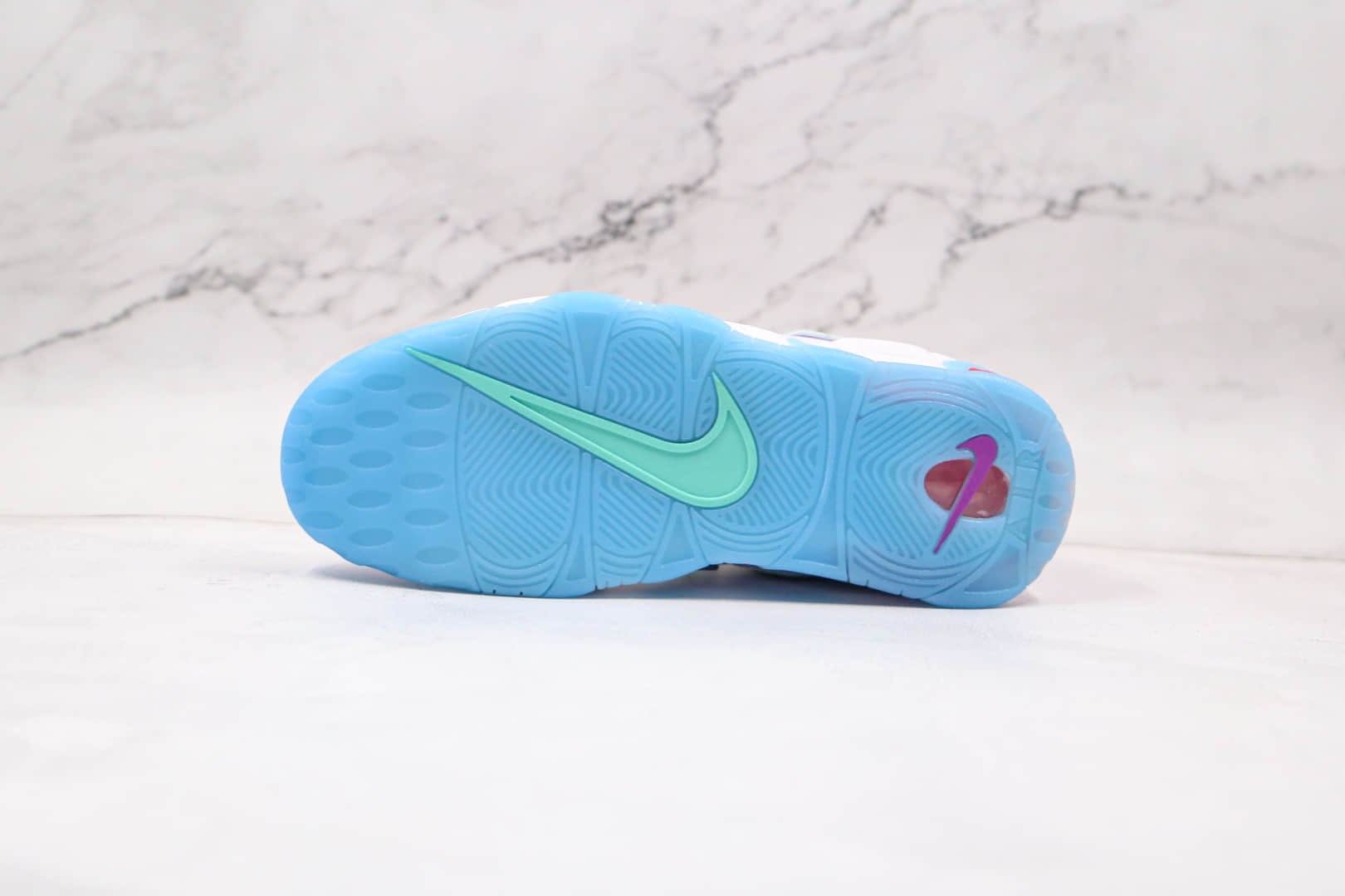 耐克Nike Air More Uptempo纯原版本白蓝橙紫色法国限定皮蓬篮球鞋原鞋开模一比一打造 货号:DH0624-500