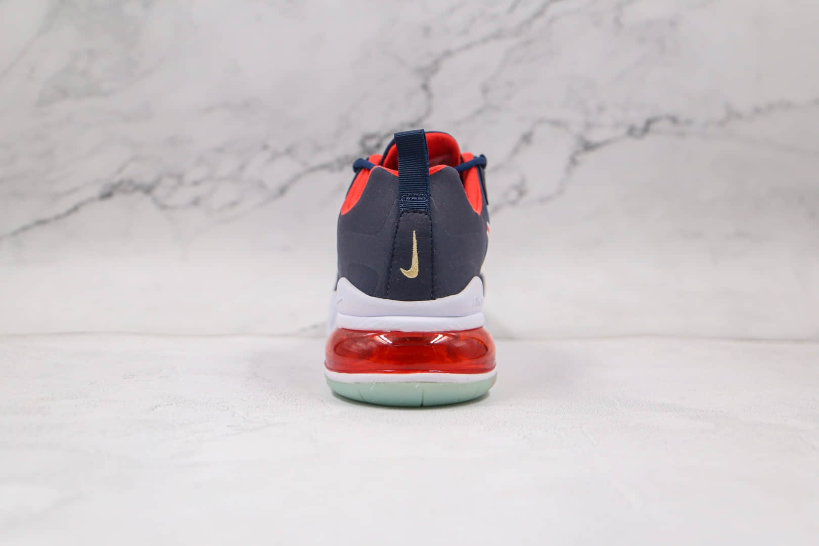耐克Nike React Air Max 270V2纯原版本半掌气垫Max270深蓝红色跑鞋原鞋开模一比一打造 货号:CT1280-400