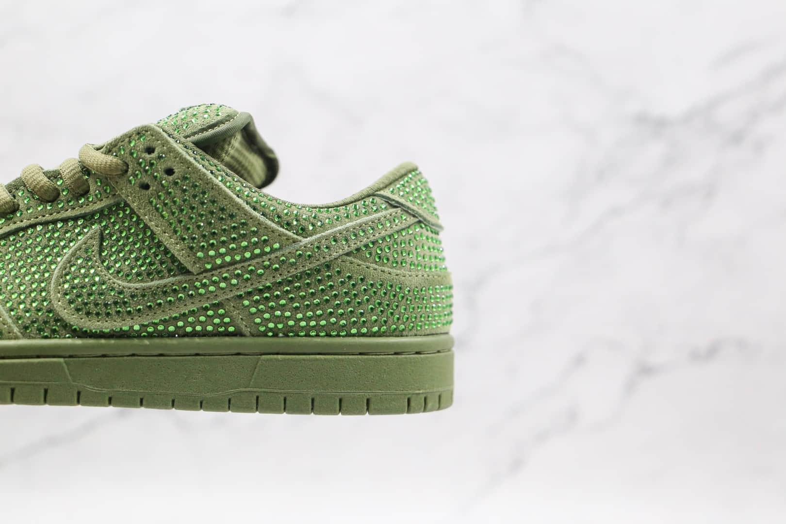 耐克Nike SB Dunk Low x CPFM施华洛世奇联名款纯原版本绿色水钻板鞋内置Zoom气垫 货号:CZ2670-300