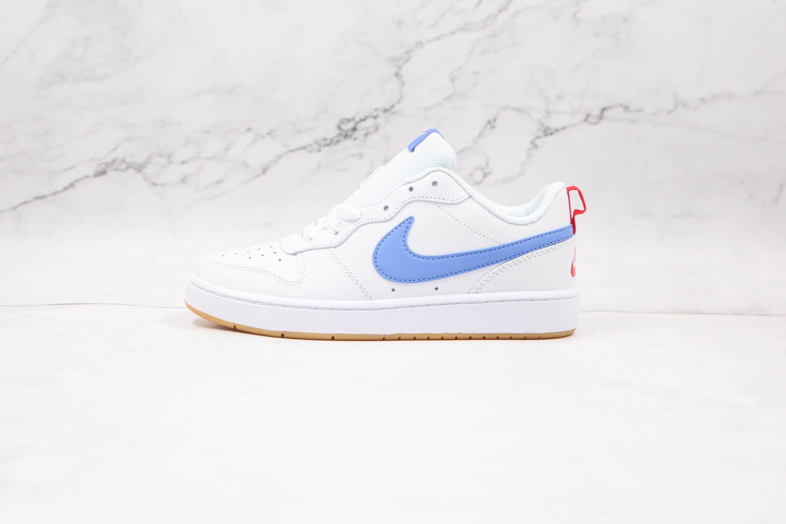 耐克Nike Court Borough Low 2纯原版本低帮白蓝色板鞋原盒原标 货号:BQ5548-109