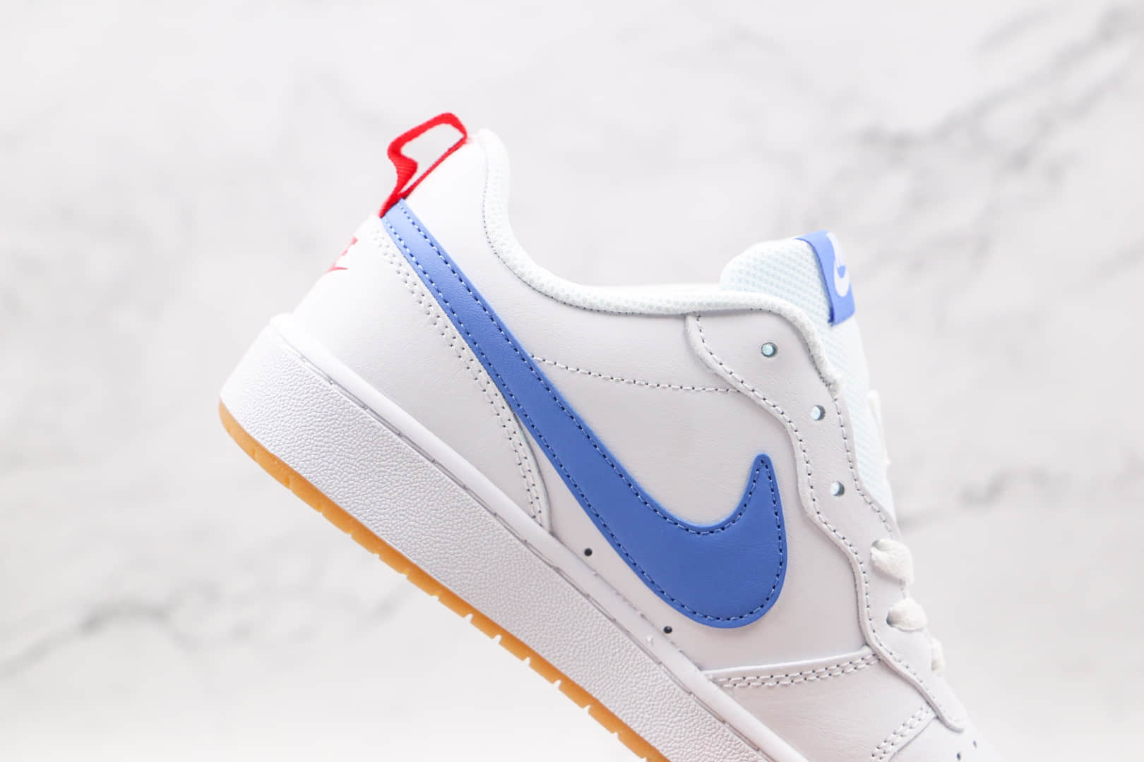 耐克Nike Court Borough Low 2纯原版本低帮白蓝色板鞋原盒原标 货号:BQ5548-109