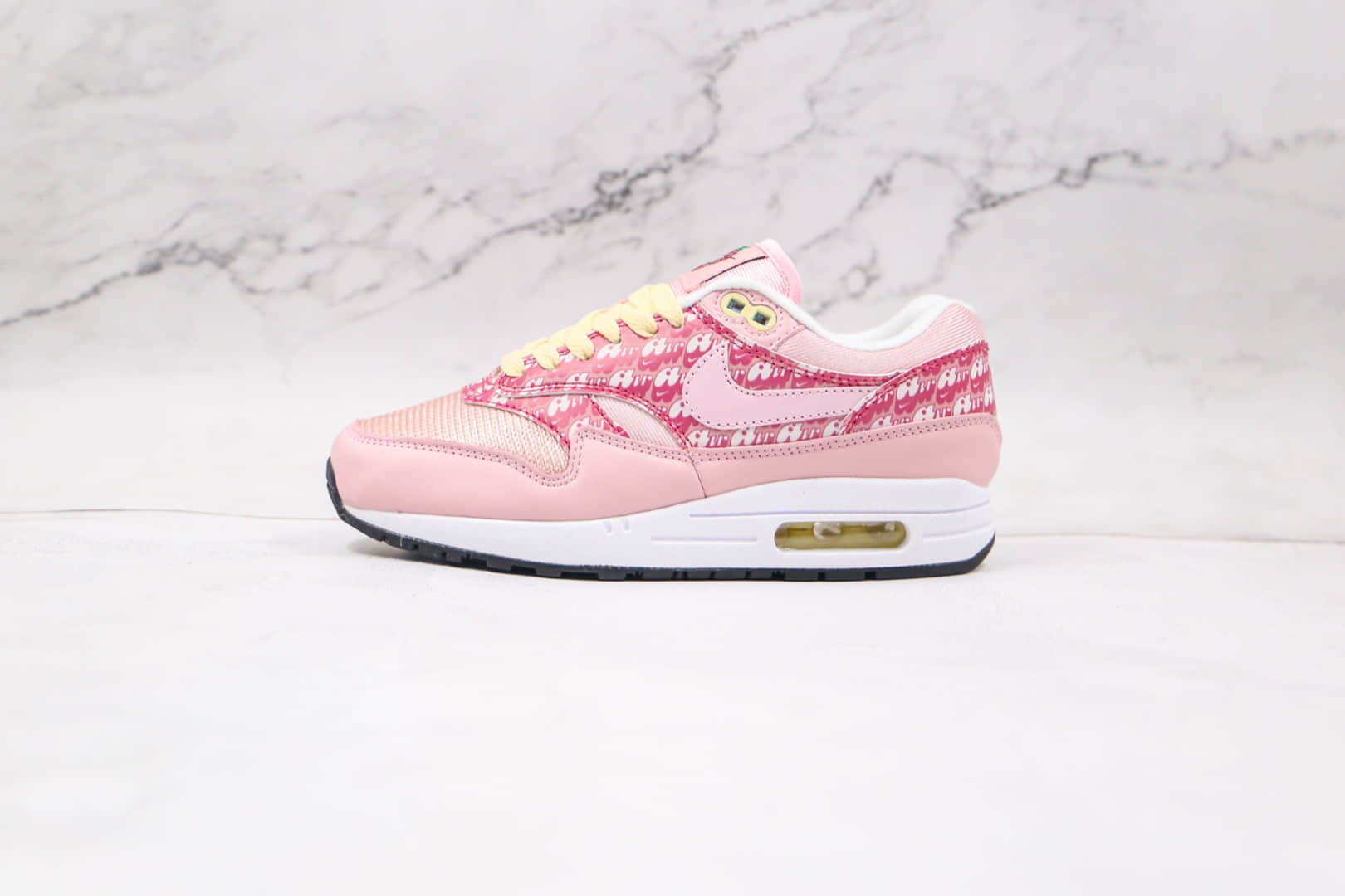 耐克Nike Air Max 1 Strawberry Lemonade纯原版本弹幕粉色反光气垫鞋原档案数据开发 货号:CJ0609-600