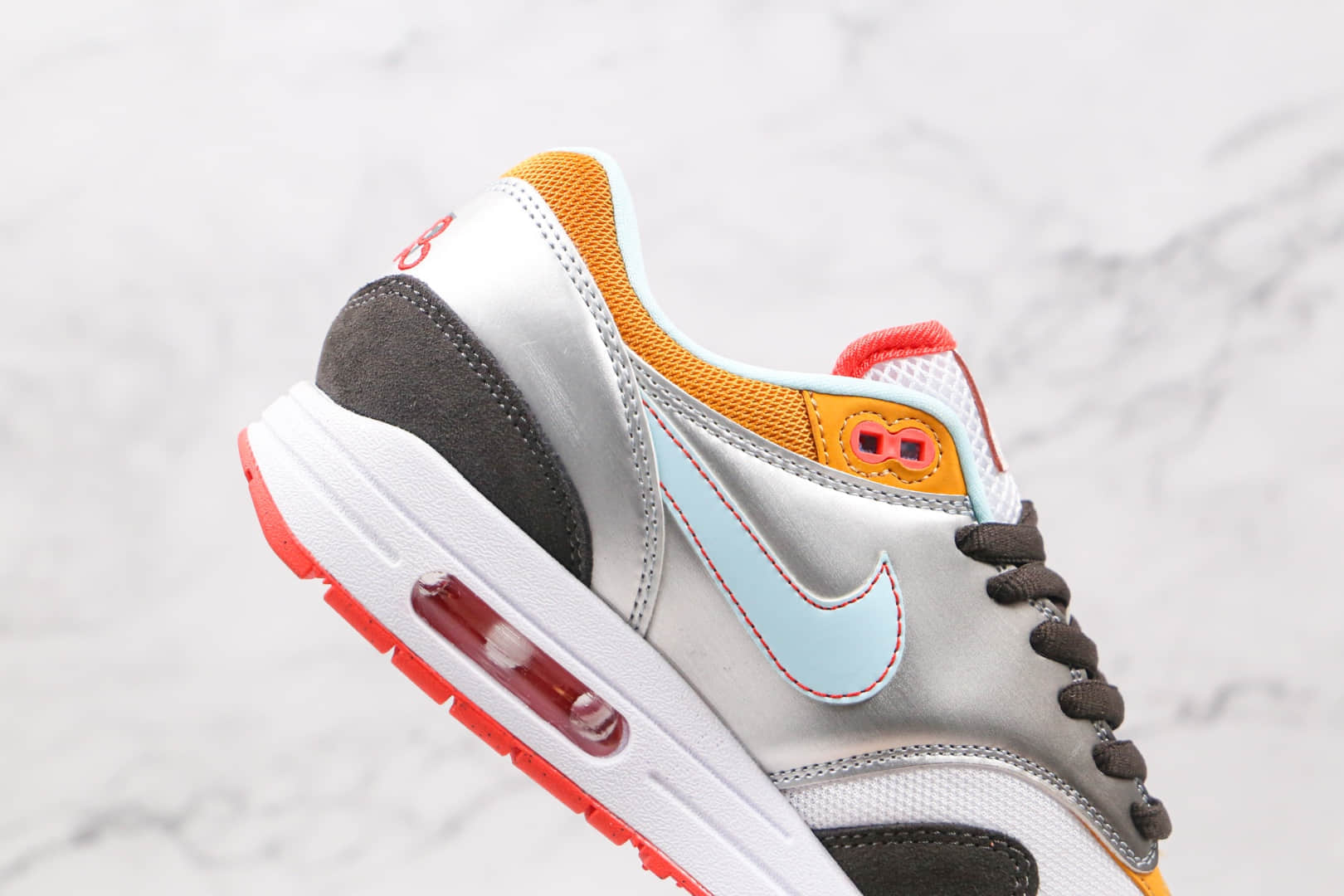 耐克Nike air max 1 white grey dark smoke纯原版本黑白黄蓝复古Max 1气垫鞋原盒原标 货号:CZ8138-100