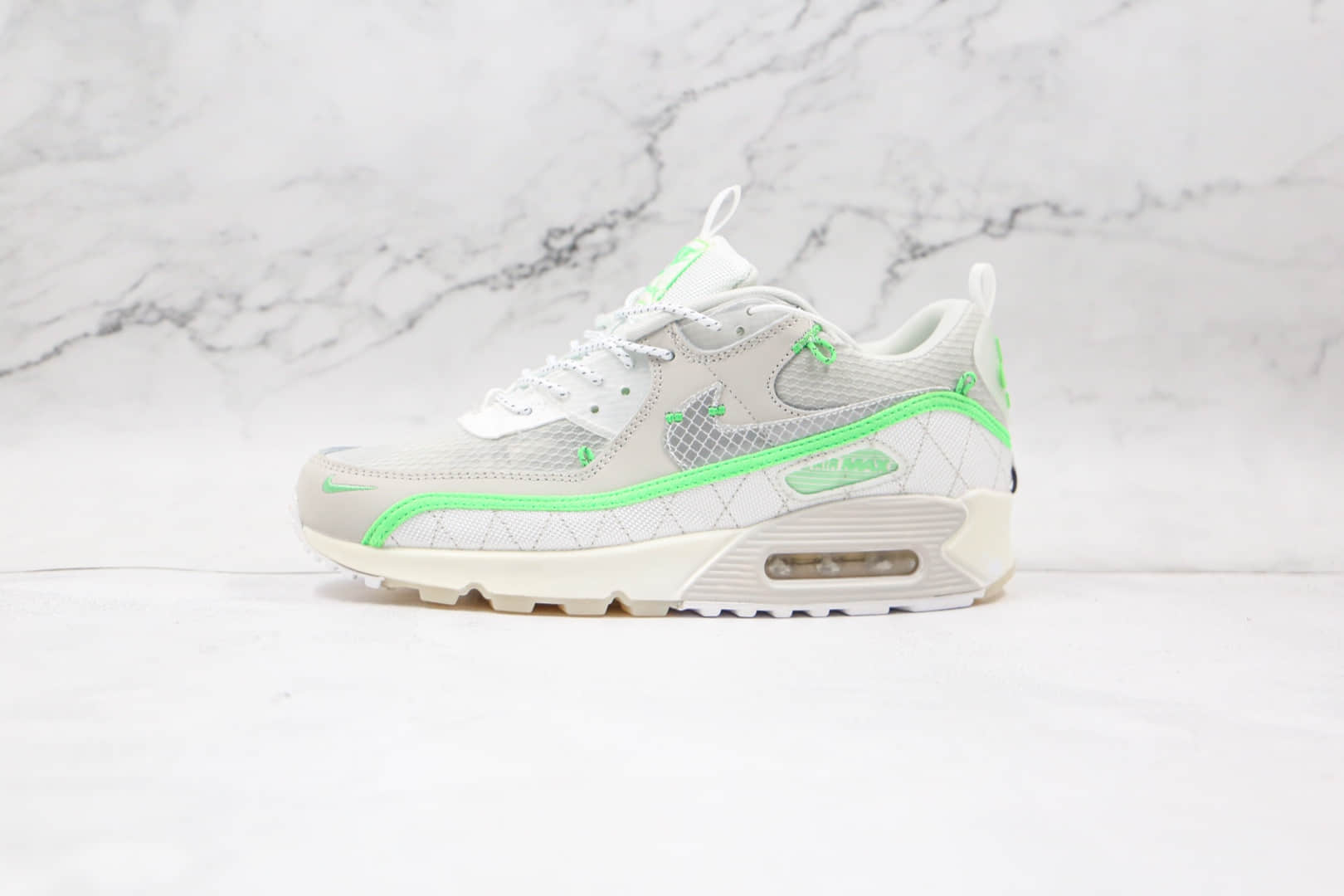 耐克Nike Air Max 90纯原版本复古气垫鞋Max90灰白绿鸳鸯勾原档案数据开发 (ID:63102) - 图片1