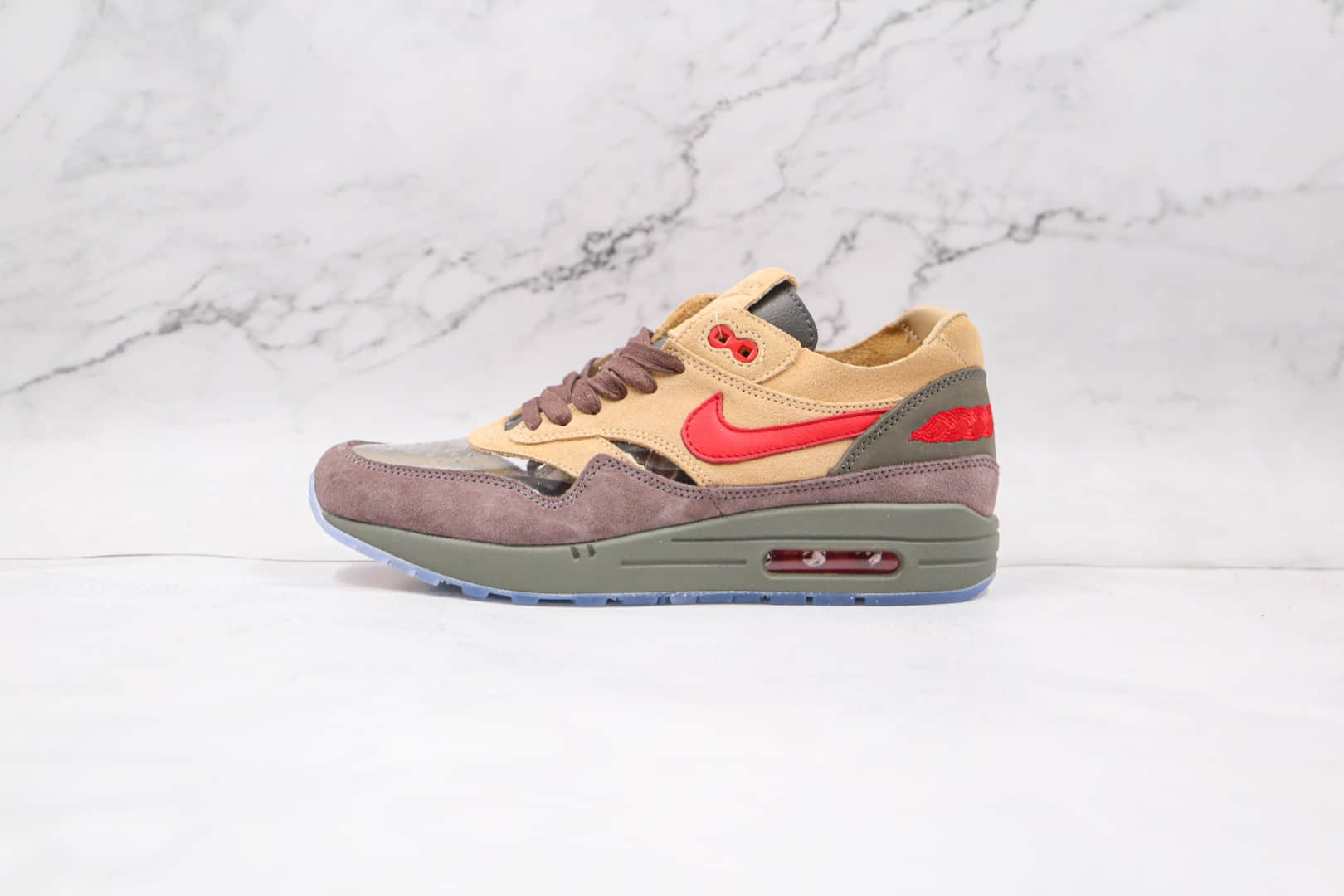 耐克Nike Air Max 1 Tea Leaf Brown x CLOT陈冠希联名款纯原版本Max 1中国限定死亡之吻气垫鞋原盒配件齐全 (ID:63209) - 图片1