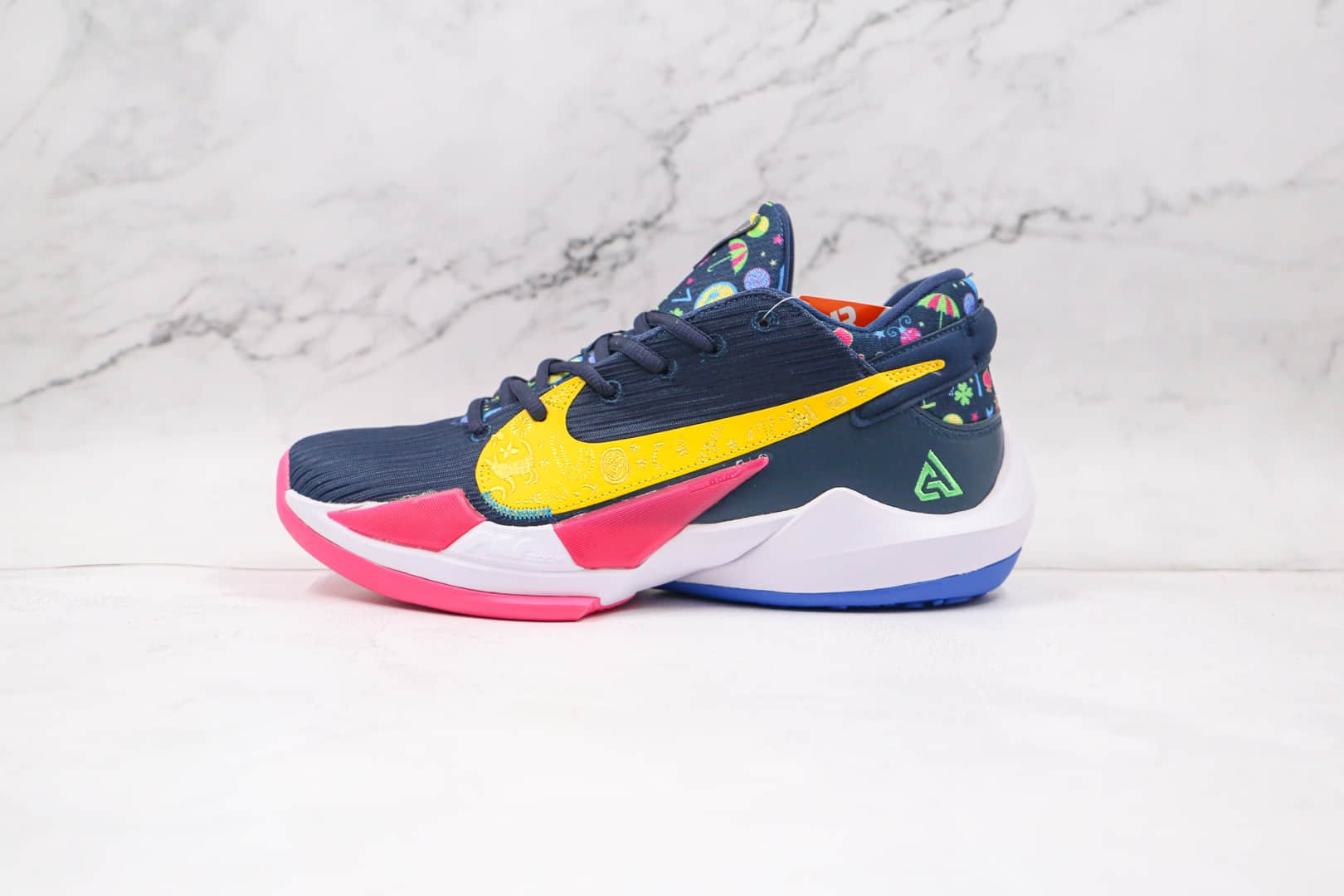 耐克Nike Zoom Freak 2 Midnight Navy纯原版本字母哥二代圣诞配色篮球鞋支持实战 (ID:63253) - 图片1