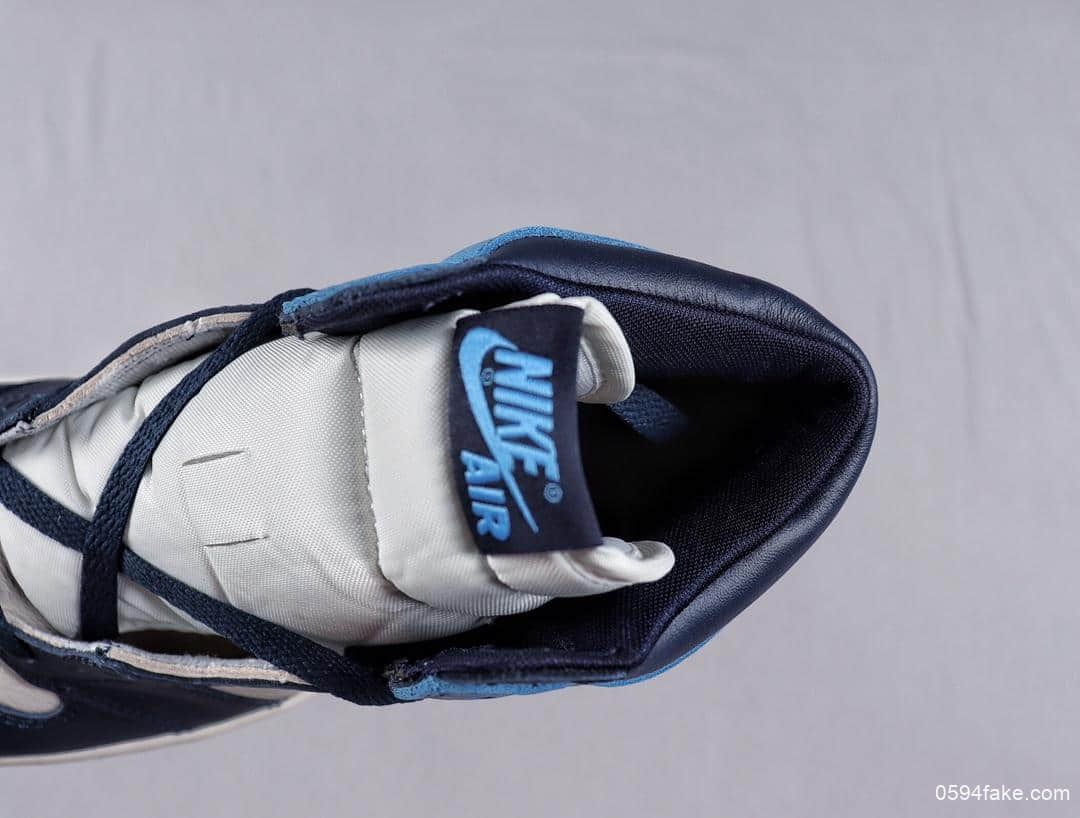 乔丹Air Jordan Retro High OG Obsidian黑曜石蓝脚趾高帮AJ1乔1纯原版本篮球鞋 货号:555088-140