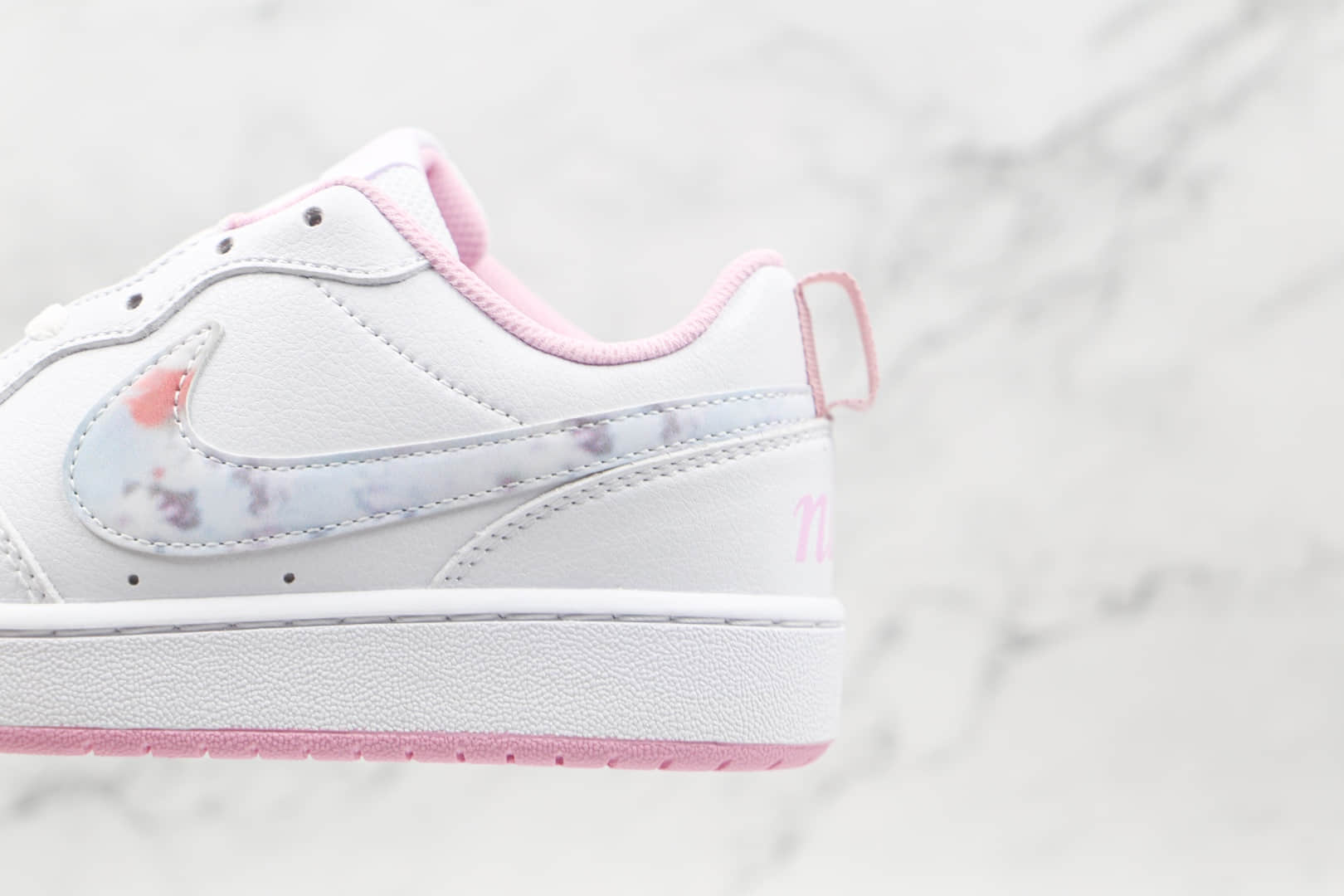 耐克Nike Court Borough Low 2纯原版本低帮空军一号白粉色花卉板鞋原楦头纸板打造 货号:CK5426-100