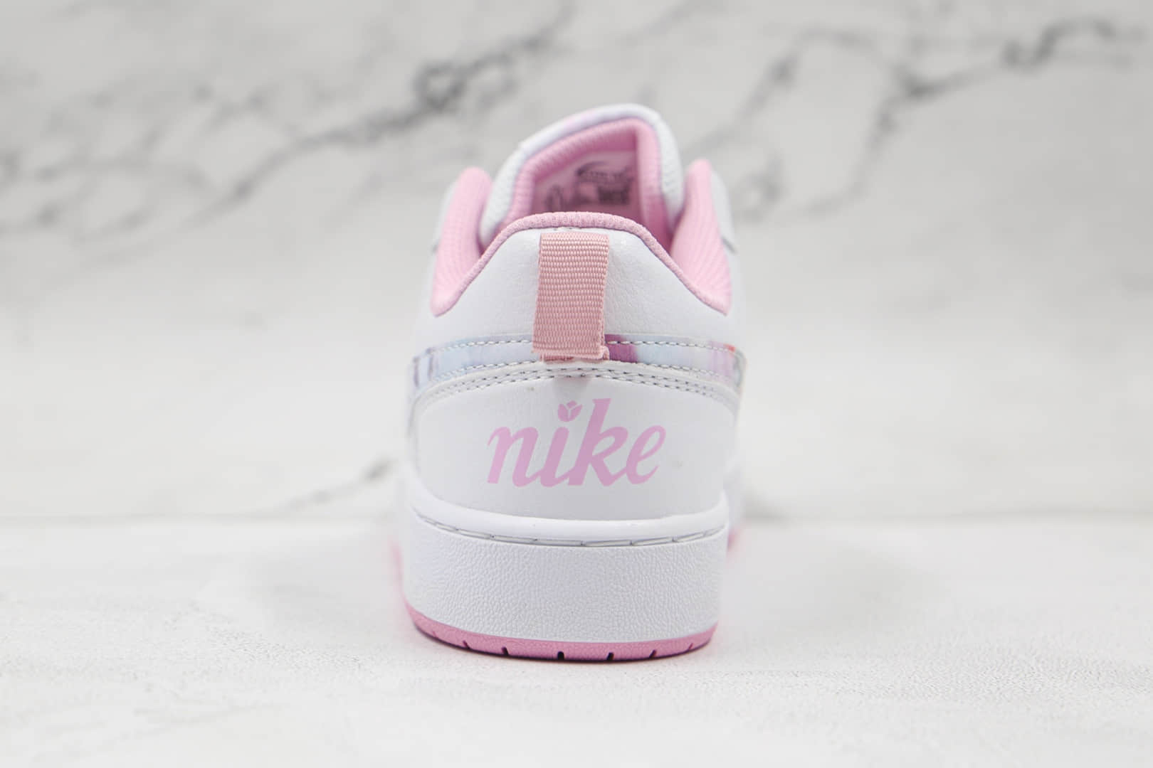 耐克Nike Court Borough Low 2纯原版本低帮空军一号白粉色花卉板鞋原楦头纸板打造 货号:CK5426-100