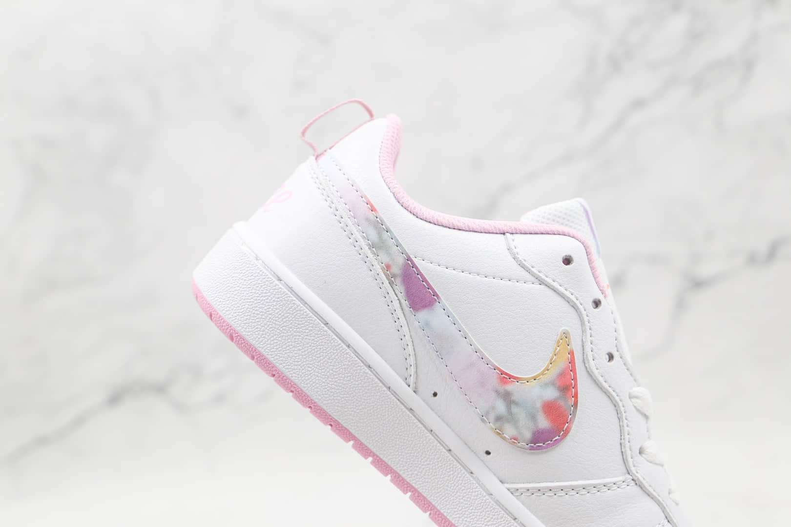 耐克Nike Court Borough Low 2纯原版本低帮空军一号白粉色花卉板鞋原楦头纸板打造 货号:CK5426-100