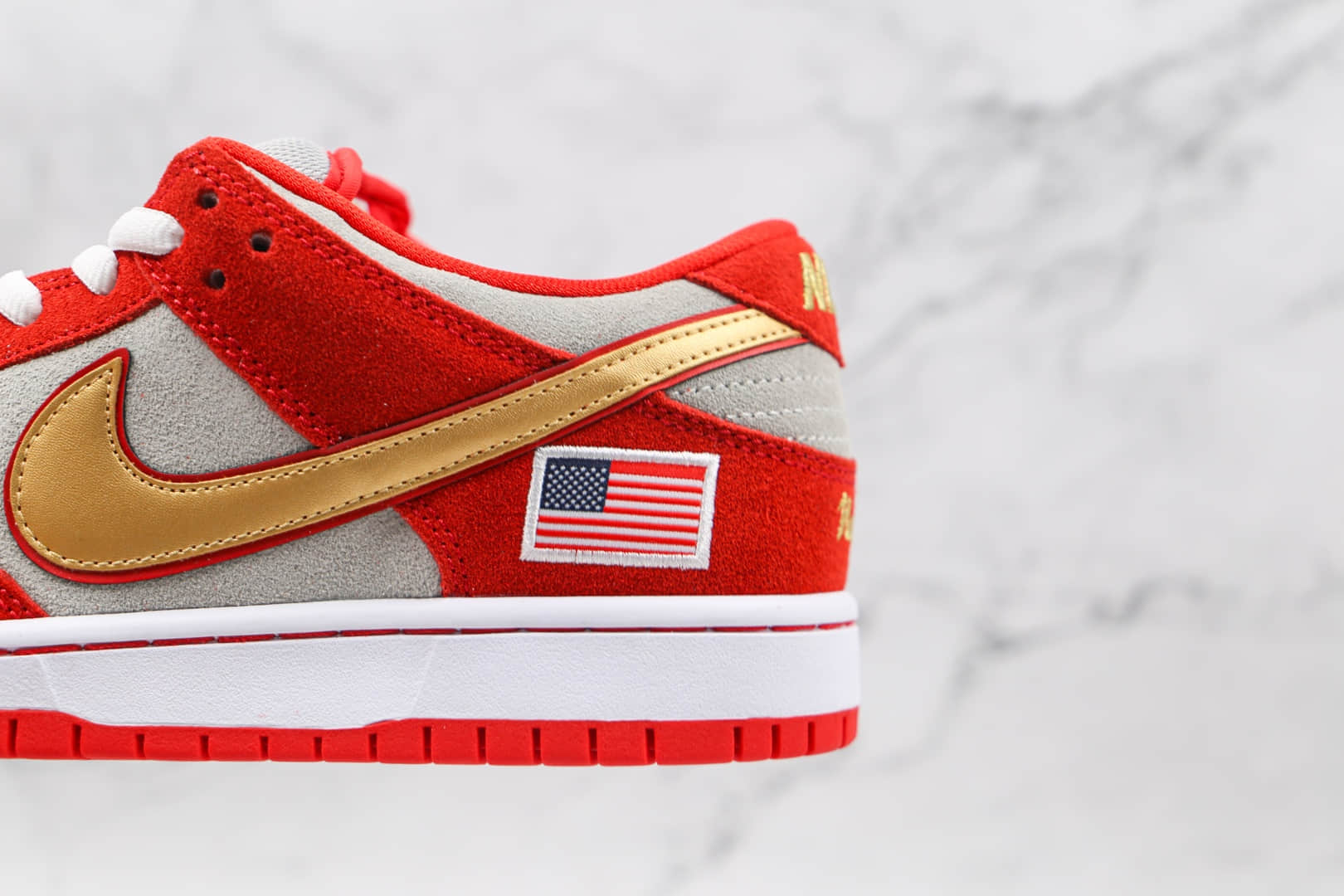 耐克Nike SB Dunk Low Nasty Boys纯原版本低帮SB DUNK灰红金钩美国国旗板鞋内置气垫 货号:304292-610