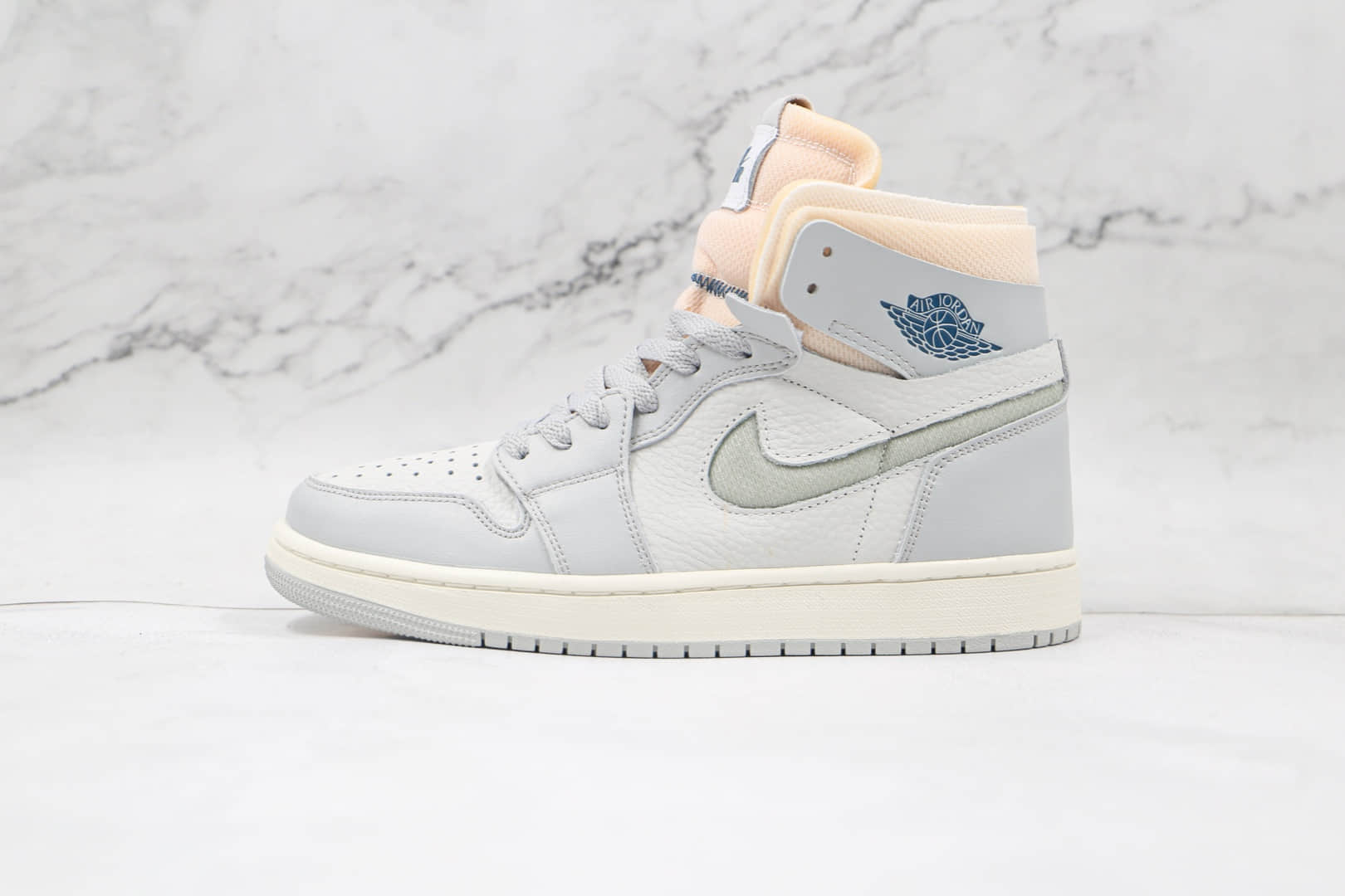 乔丹Air Jordan1 Zoom Air CMFT London纯原版本高帮AJ1伦敦限定淡灰色板鞋原档案数据开发 (ID:63565) - 图片1