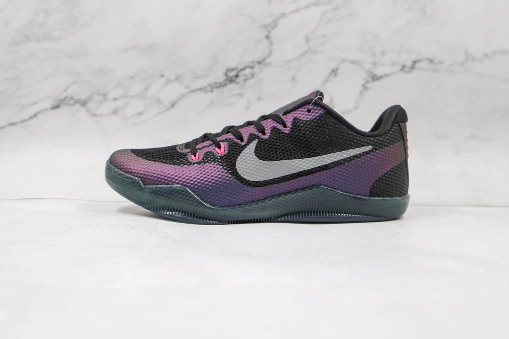 耐克Nike Kobe 11 EM Low Invisibility Cloak纯原版本科比11代3M黑紫色篮球鞋内置气垫支持实战 (ID:63634) - 图片1