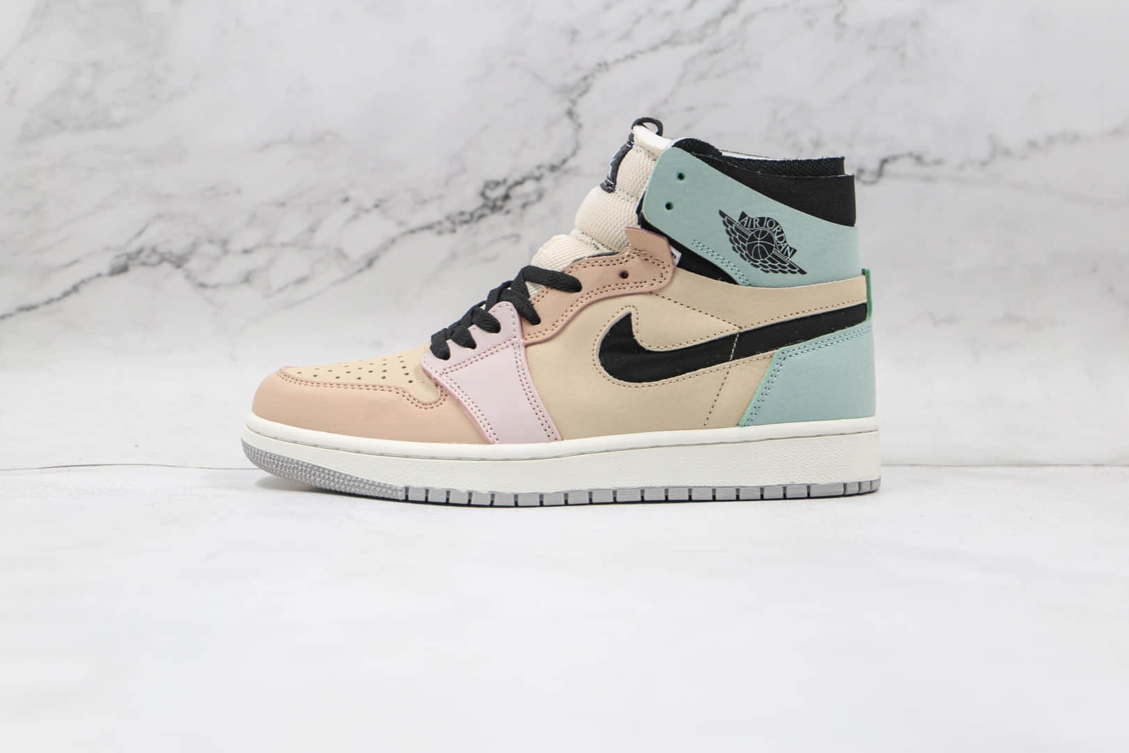 乔丹Air Jordan 1 Zoom Air CMFT Easter纯原版本高帮AJ1马卡龙复活节彩蛋板鞋原档案数据开发 (ID:63655) - 图片1