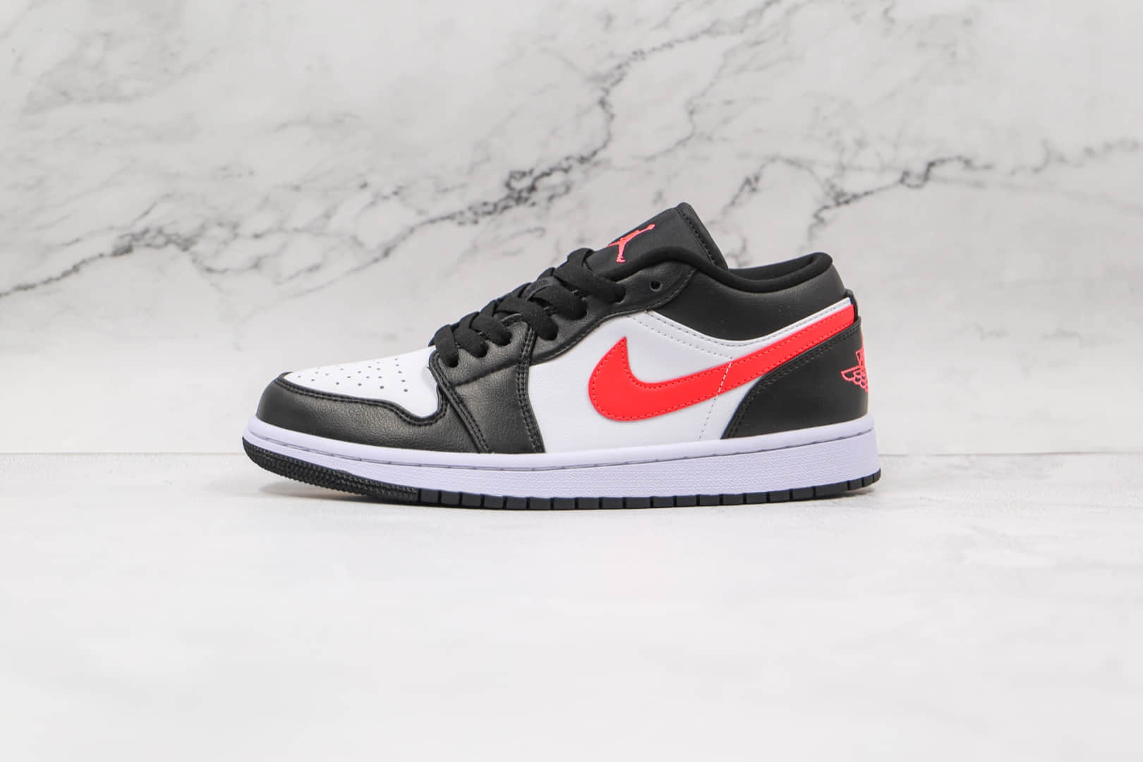 乔丹Air Jordan 1 Low纯原版本低帮AJ1黑红色板鞋原盒原标原档案数据开发 (ID:63750) - 图片1