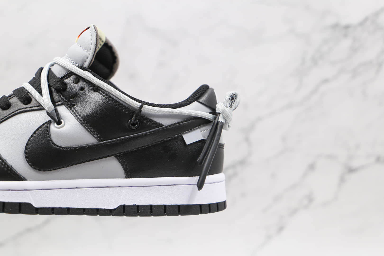 耐克Nike Dunk Low x Futura x OFF-WHITE纯原版本低帮OW DUNK黑灰色板鞋原楦头纸板打造原盒原标 货号:BQ6817-188