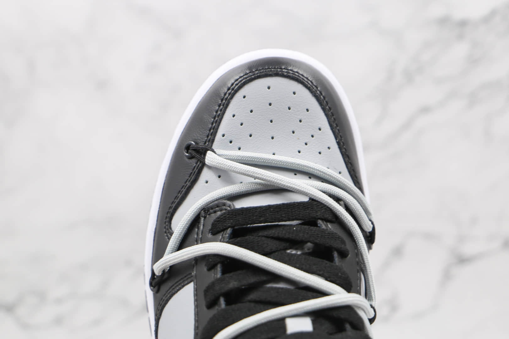 耐克Nike Dunk Low x Futura x OFF-WHITE纯原版本低帮OW DUNK黑灰色板鞋原楦头纸板打造原盒原标 货号:BQ6817-188
