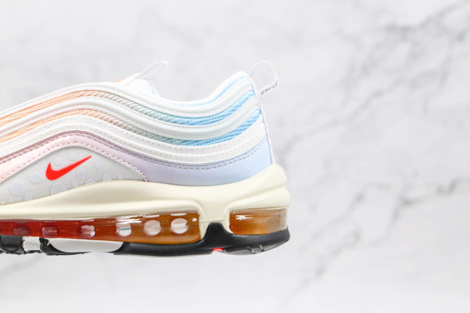 耐克Nike Air Max 97纯原版本子弹头复古气垫鞋Max97粉色渐变内置真小潘气垫 货号:DD8500-161
