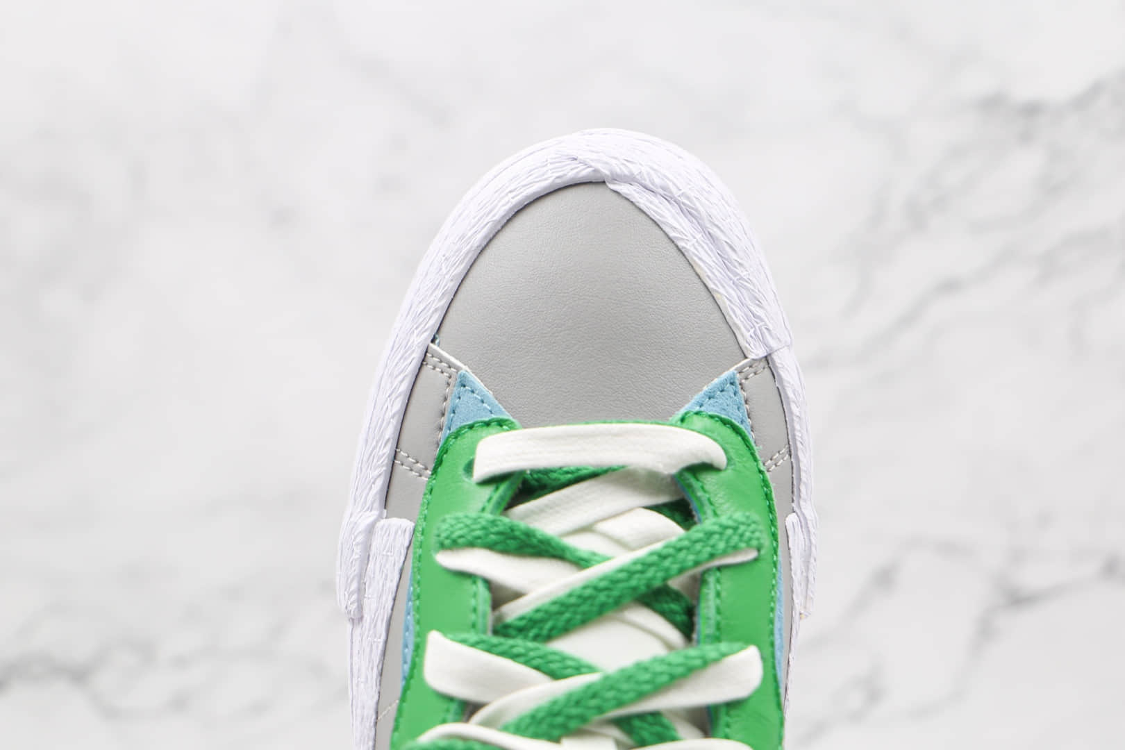 耐克Nike Blazer Low x Sacai联名款纯原版本低帮灰白绿双钩板鞋原鞋开模一比一打造 货号:DD1877-001